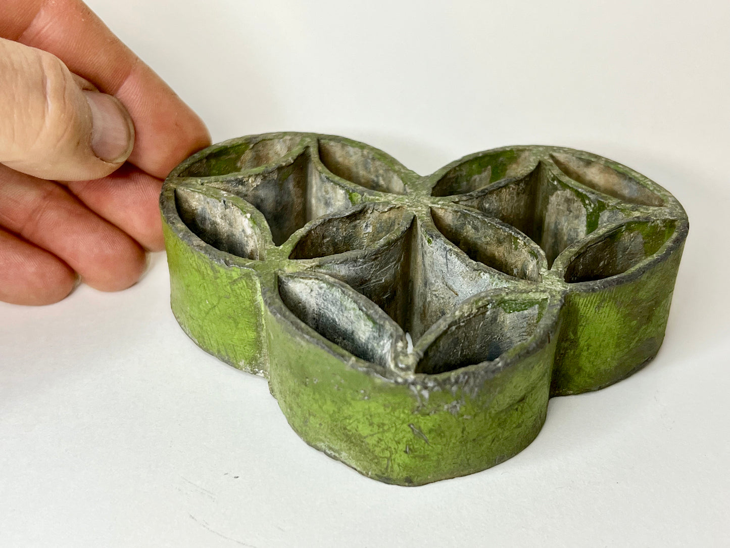 Vintage Japanese Ikebana Flower Arranging Kenzan Flower Frog Coin 4.25"