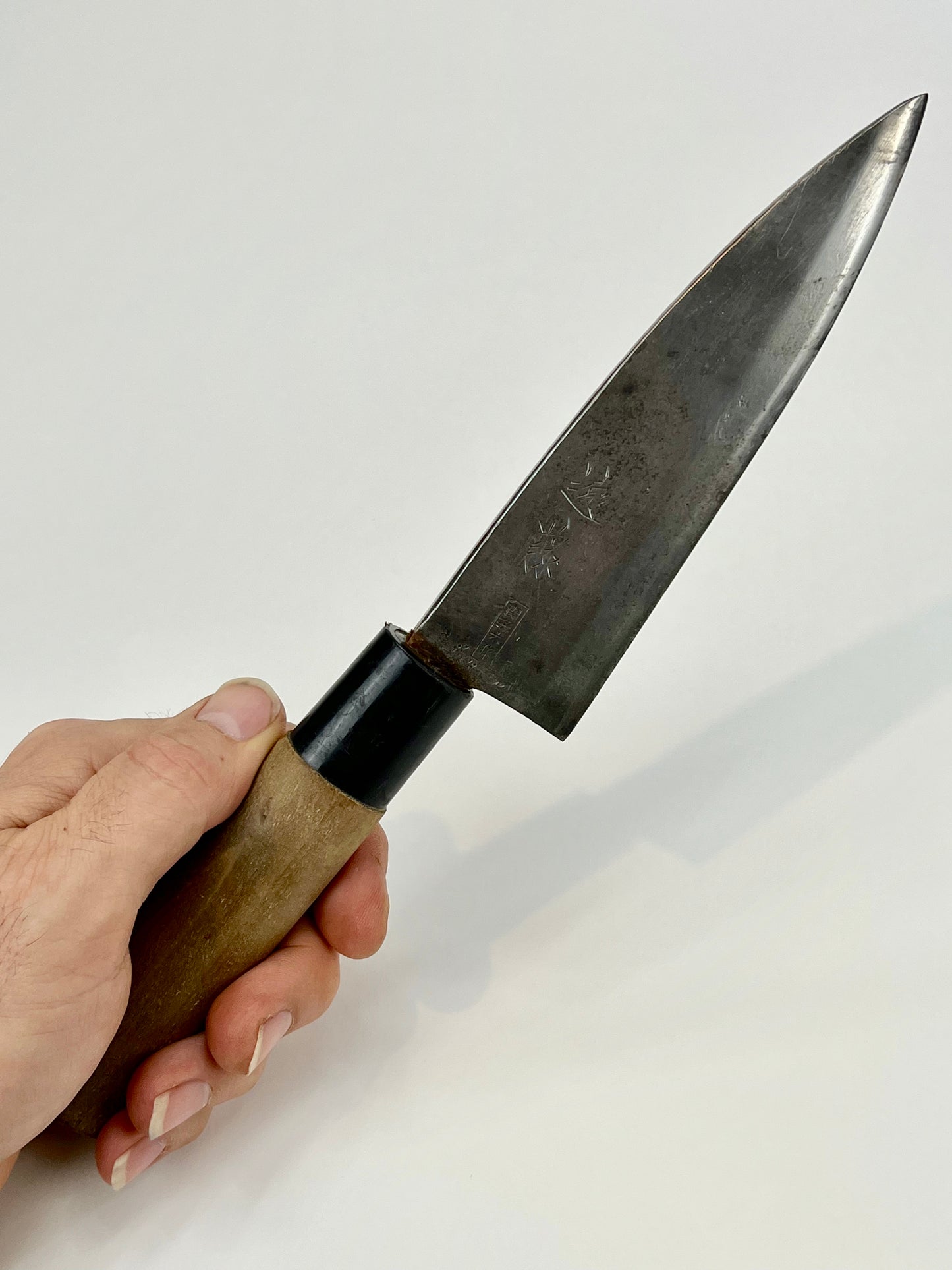 Vintage Japanese Signed Chef's Hocho Sushi 5.5" Knife Laminated Samurai Steel