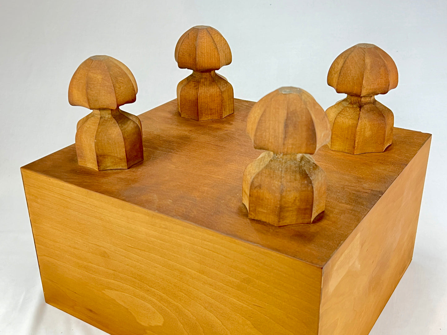 Vintage Japanese Shogiban 7" Thick Shinkaya Shogi Chess Board