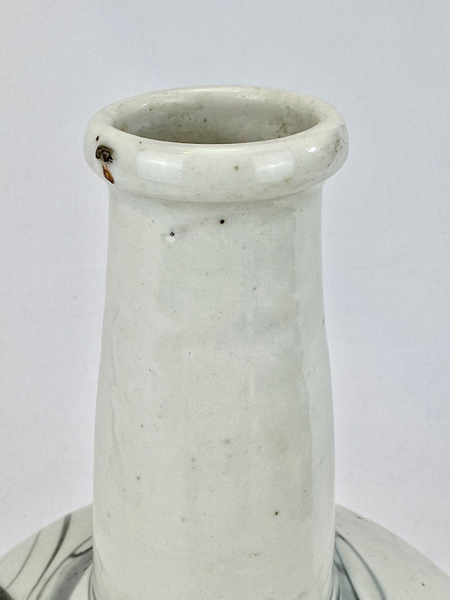 Antique Japanese c1890 Tokkuri Sake Bottle Vase Blue & White 11"
