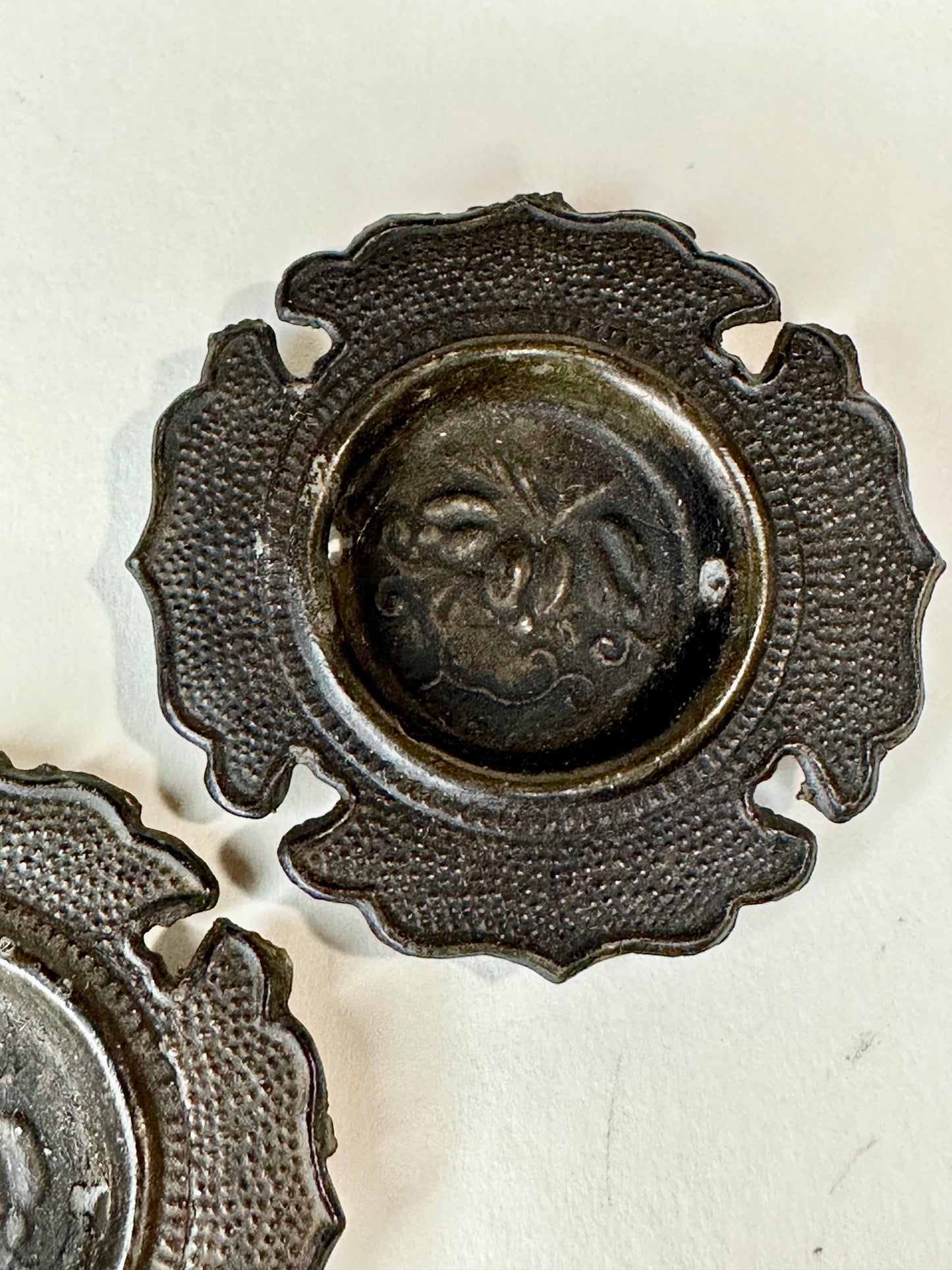 Vintage Japanese c1920’s Set 2 Steel Hikite Sliding Fusuma Door Pulls