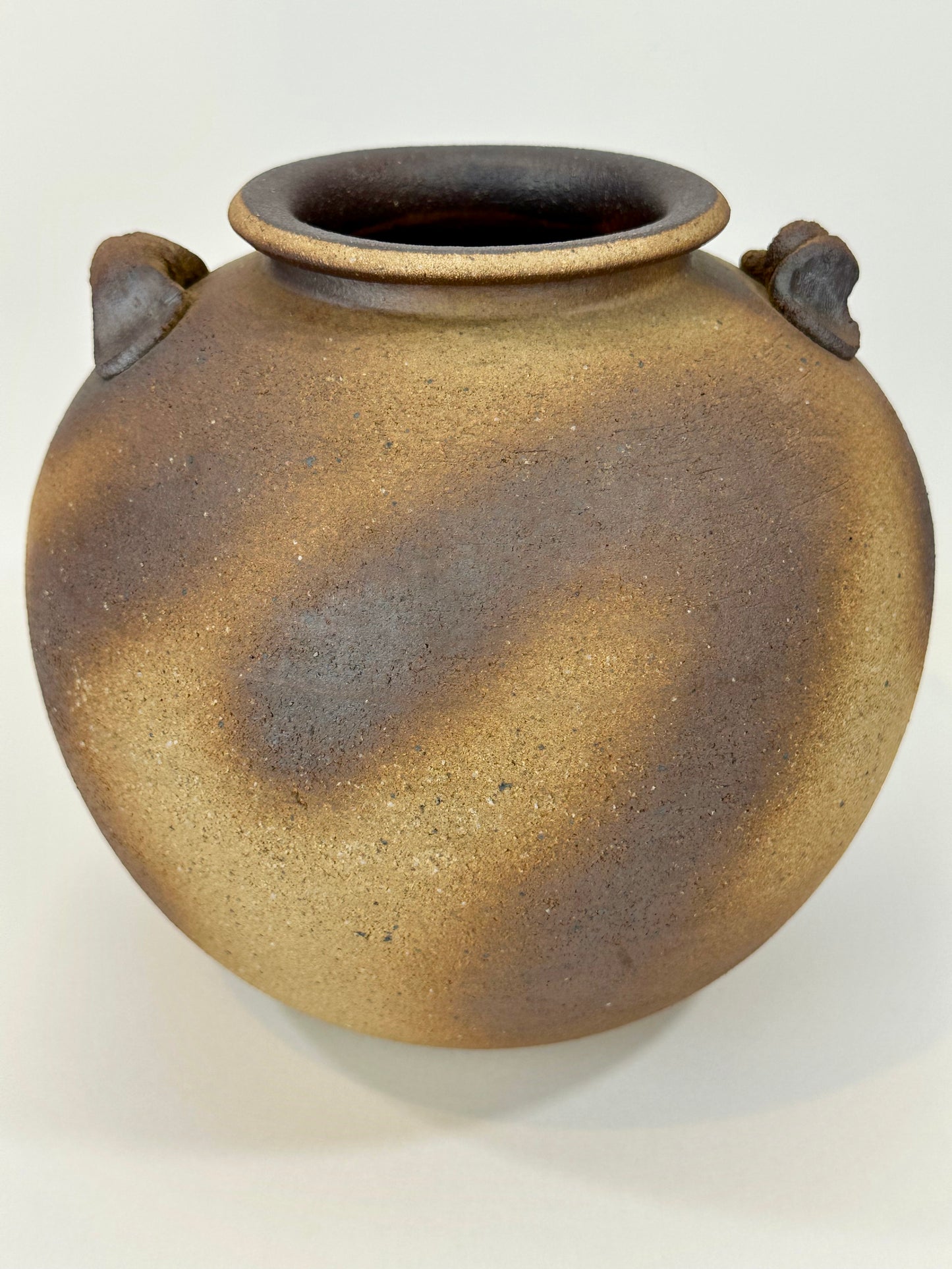 Vintage Japanese Showa Era (mid 20th) Bizen Ware Vase Ikebana 8"