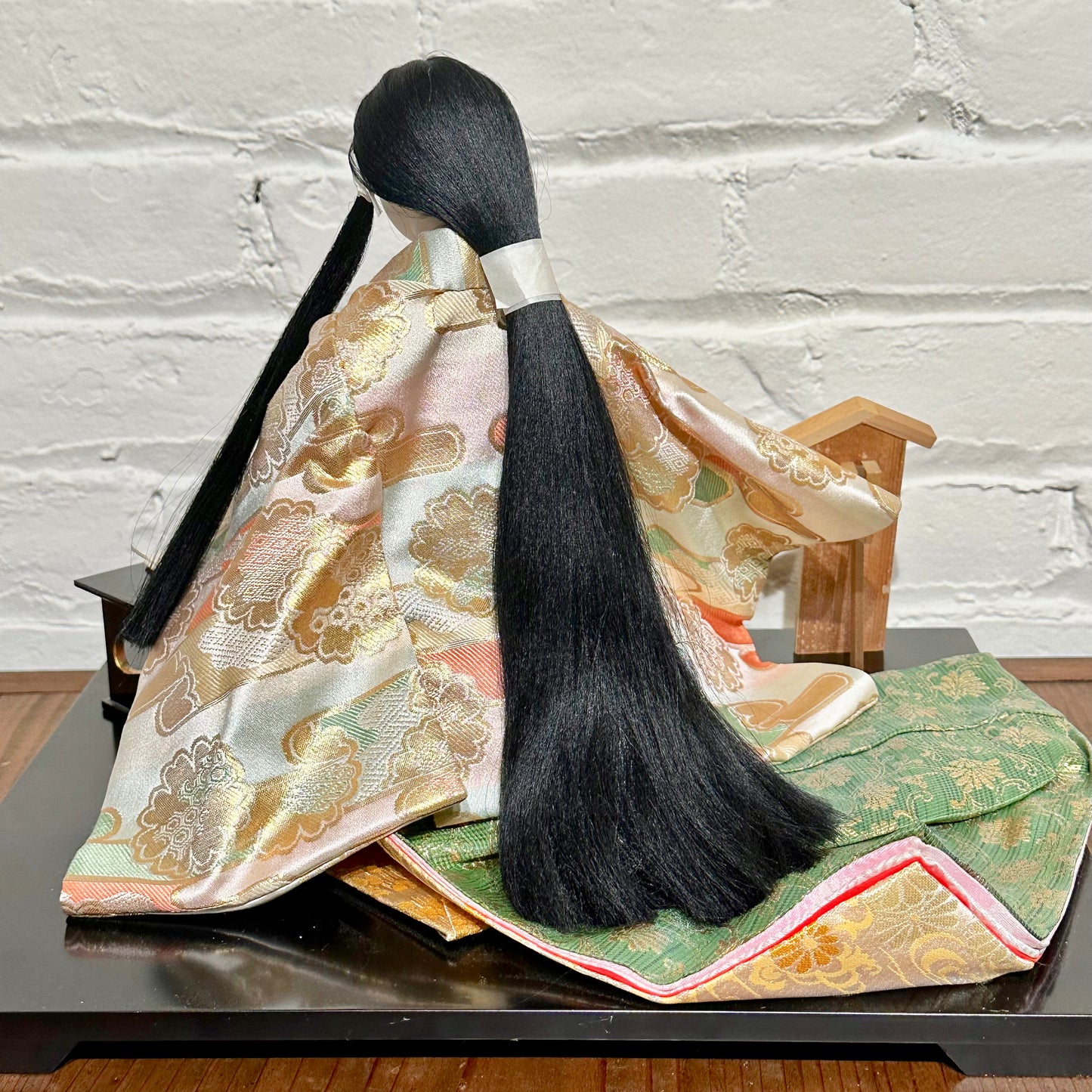 Vintage Japanese Empress Doll in Kimono w/ Writing Tools 9"