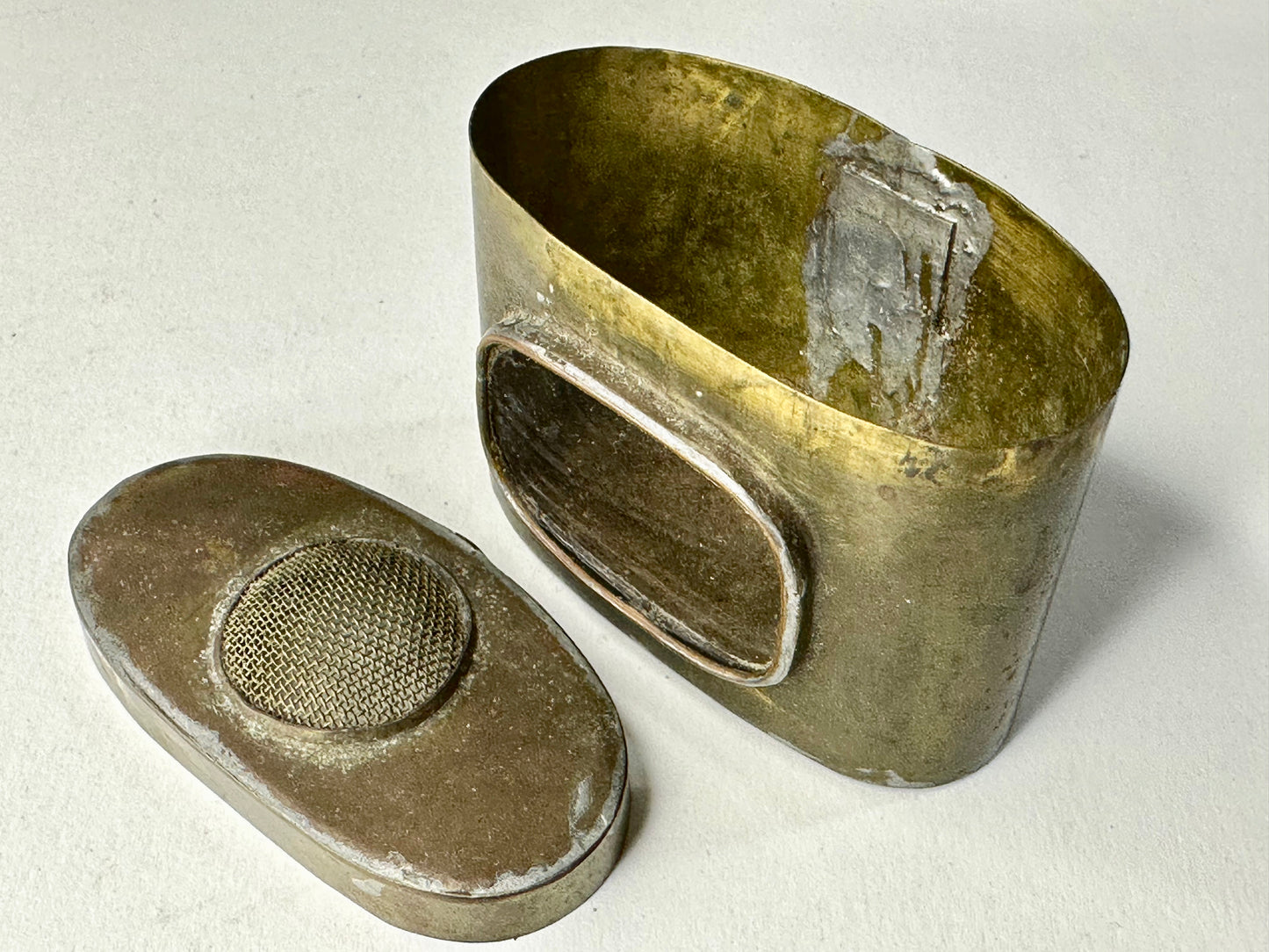 Antique Chinese Copper Cricket Cage w/ Window 2.5"