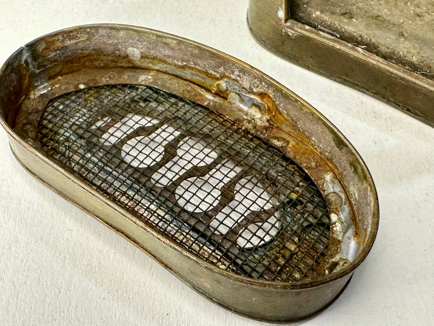 Antique Chinese Metal Cricket Cage w/ Window 2.75"