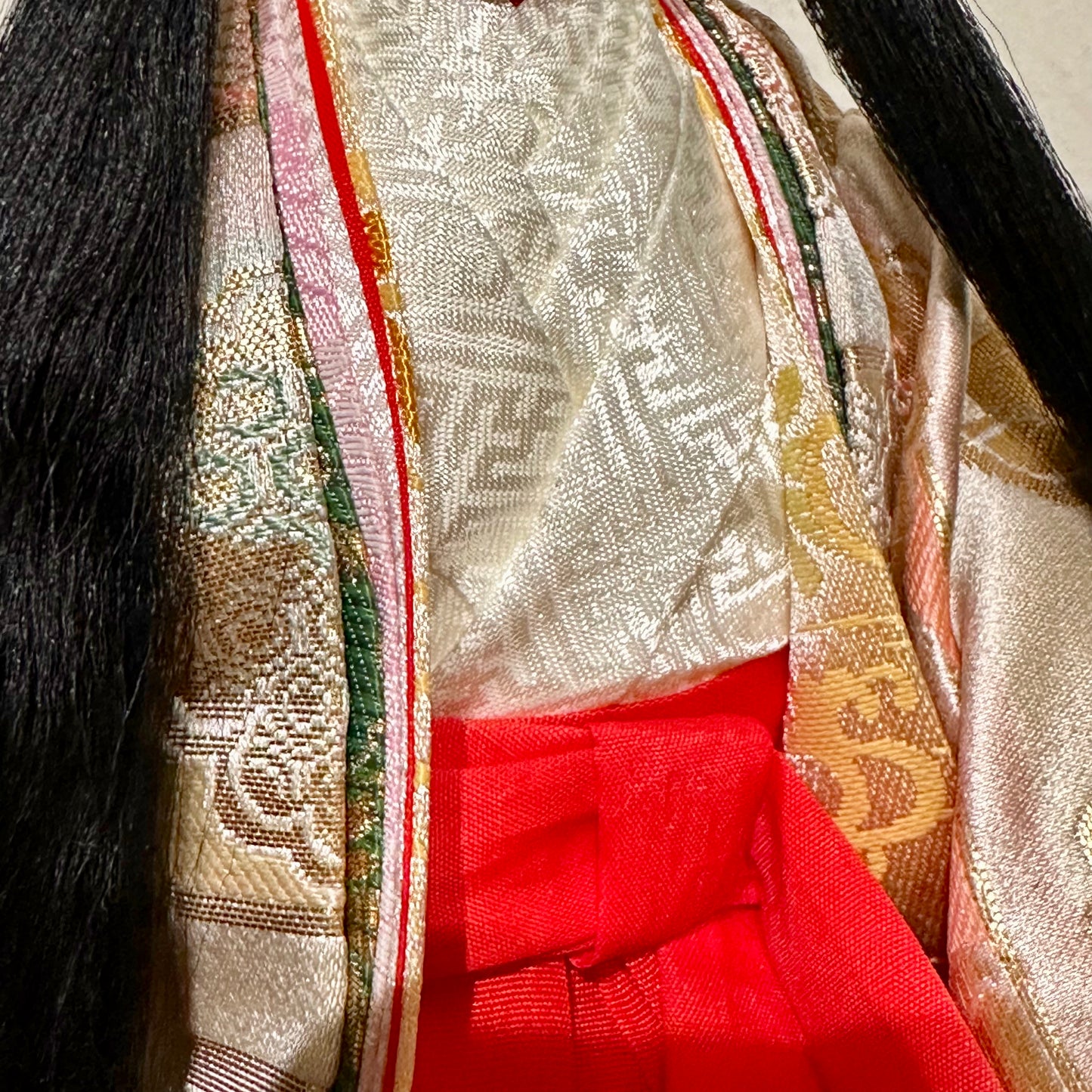 Vintage Japanese Empress Doll in Kimono w/ Writing Tools 9"