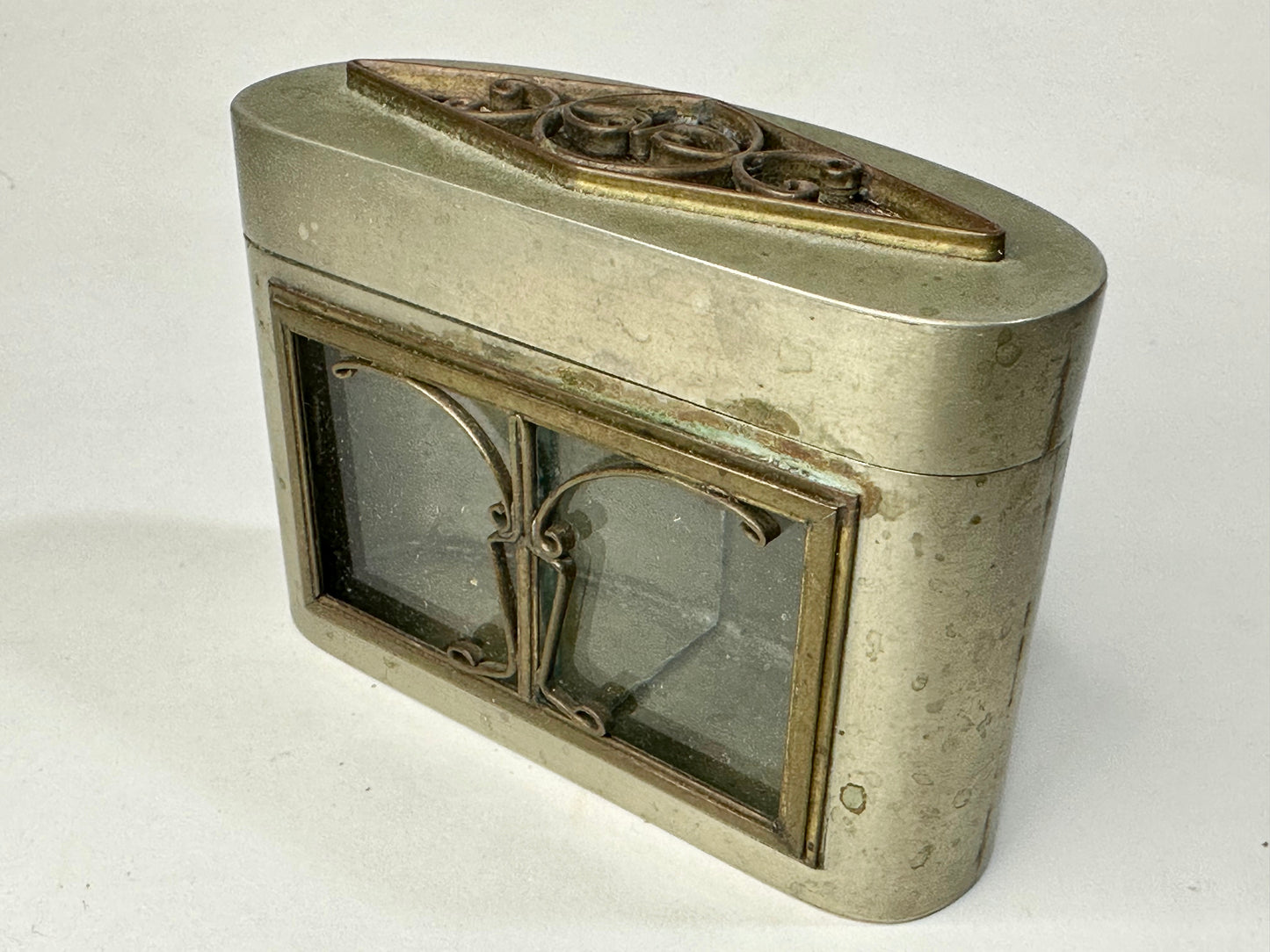 Antique Chinese Cricket Cage w/ Twin Compartments Window 4"