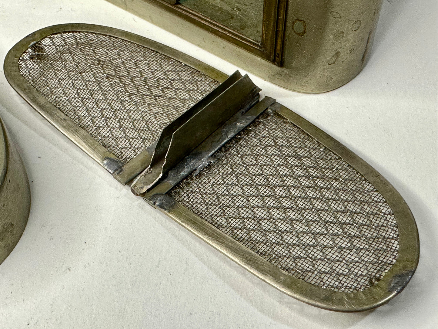 Antique Chinese Cricket Cage w/ Twin Compartments Window 4"