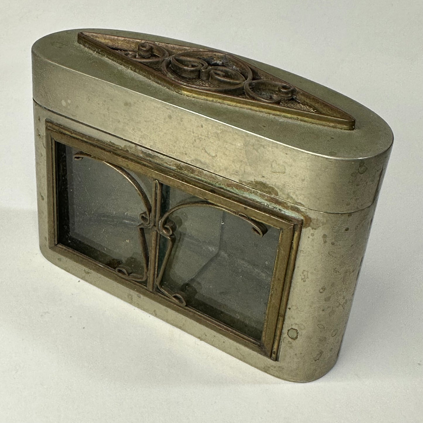 Antique Chinese Cricket Cage w/ Twin Compartments Window 4"