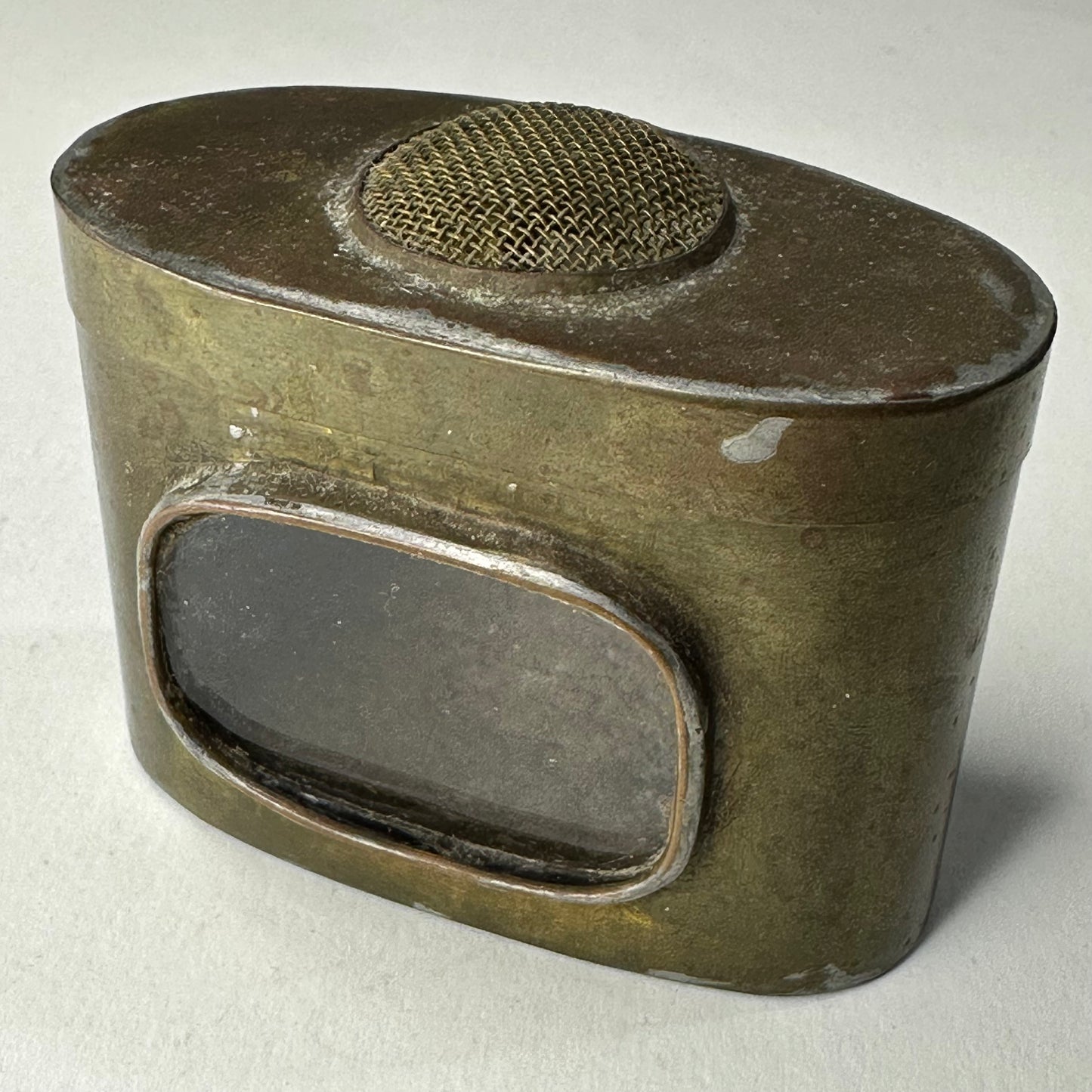 Antique Chinese Copper Cricket Cage w/ Window 2.5"