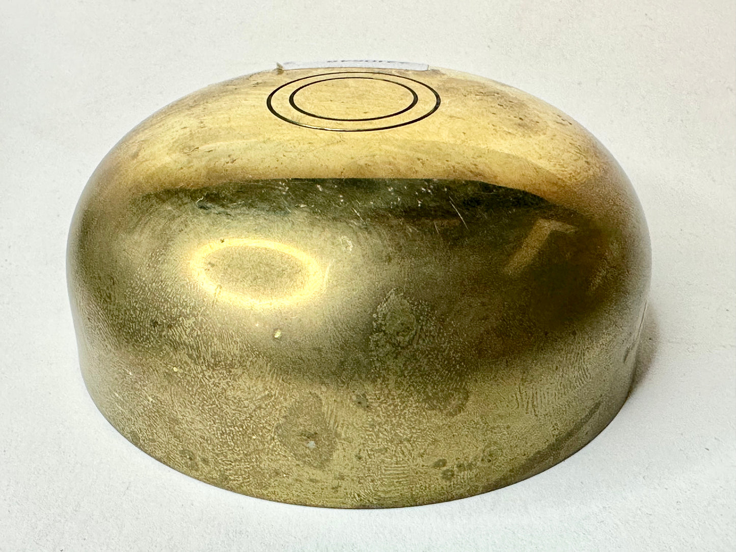 Vintage Bronze Singing Bowl Buddhist Alter Meditation Zazen 3.5x1.5"