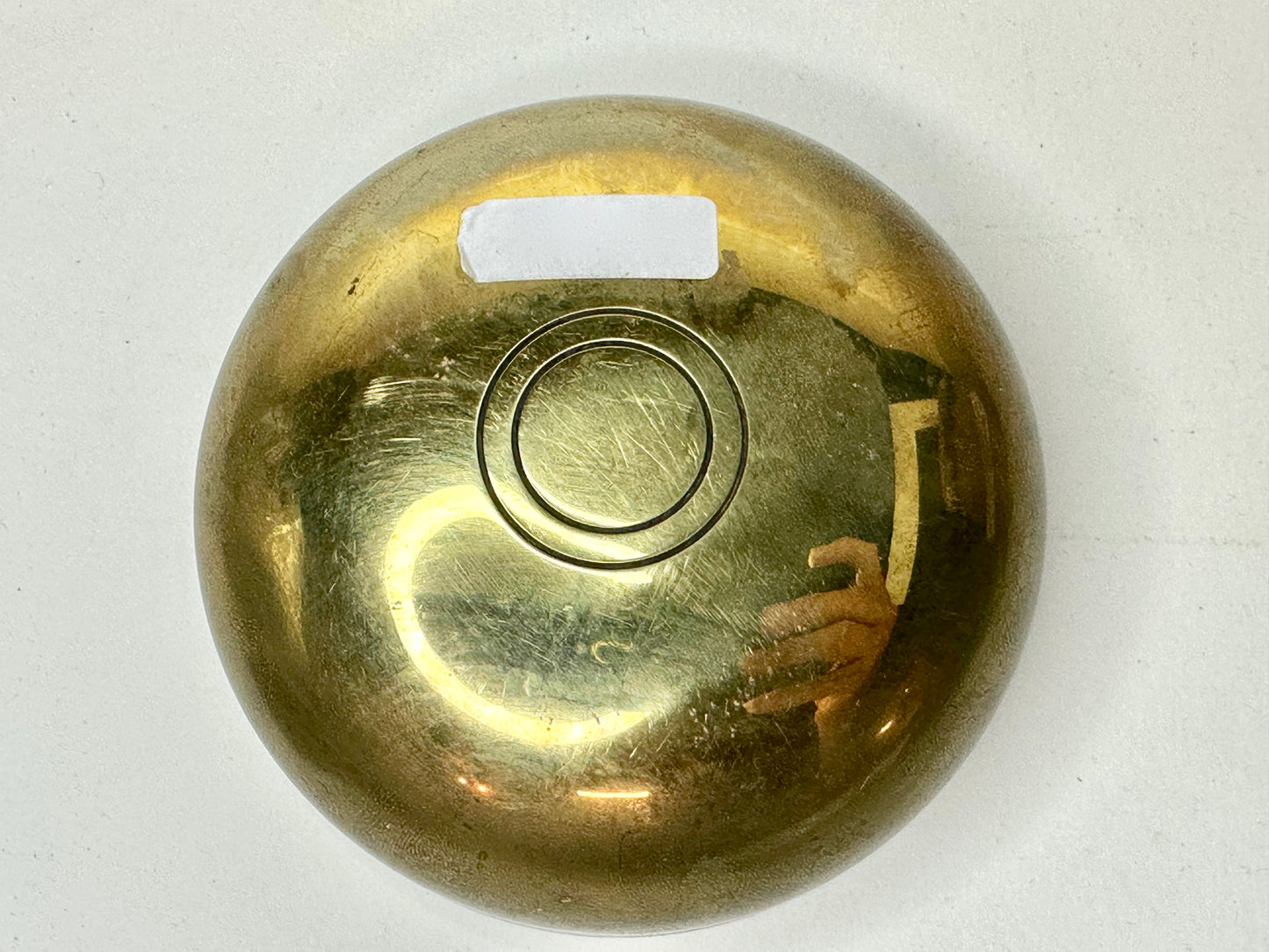 Vintage Bronze Singing Bowl Buddhist Alter Meditation Zazen 3.5x1.5"