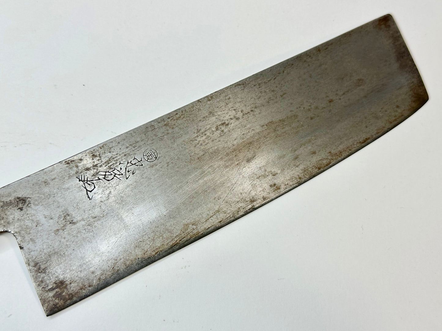 Vintage Japanese Signed Chef's Nakiri Hocho Sushi 6.5" Knife Laminated Samurai Steel
