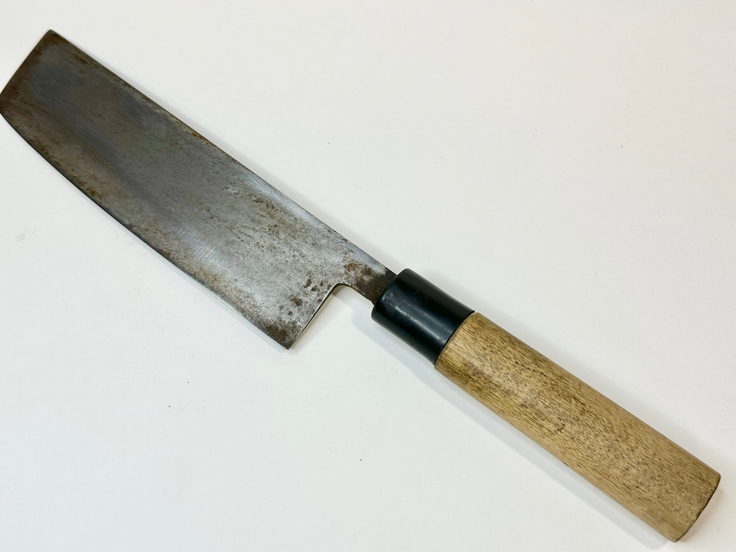 Vintage Japanese Signed Chef's Nakiri Hocho Sushi 6.5" Knife Laminated Samurai Steel
