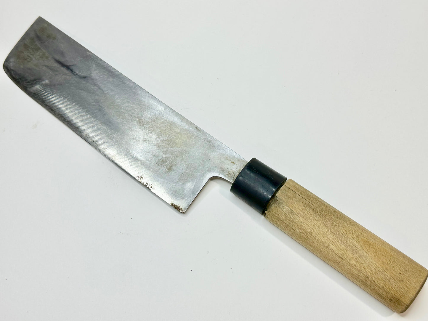 Vintage Japanese Signed Chef's Nakiri Hocho Sushi 6.5" Knife Laminated Samurai Steel