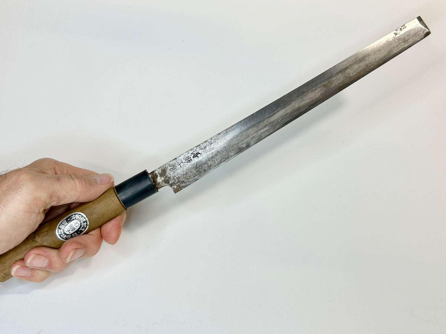 Vintage Japanese Signed Chef's Sashimi Sushi 9" Knife Laminated Samurai Steel