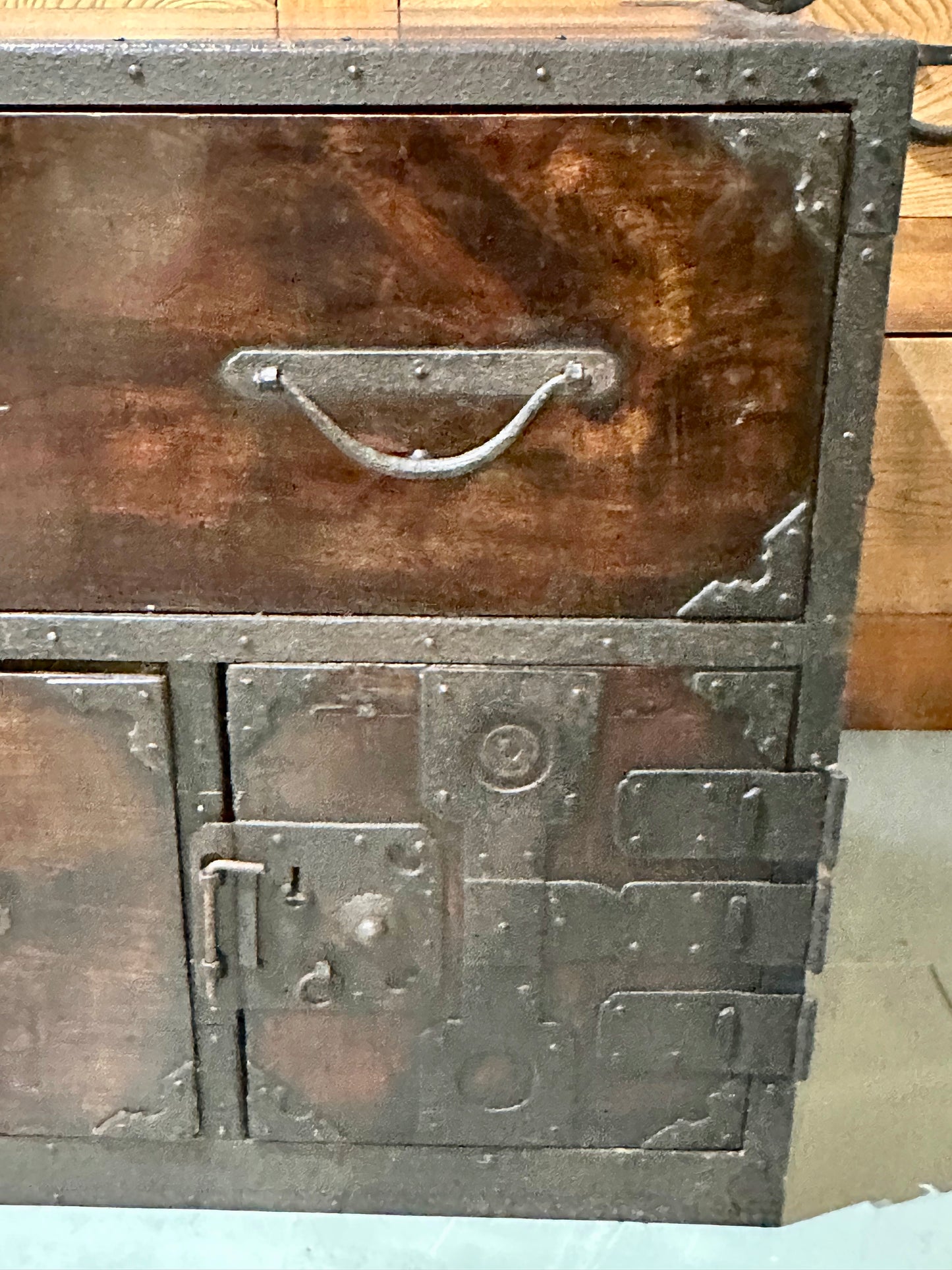 Antique Japanese Edo Era c1850's Clothing Tansu Chest Kiri Wood 34.5"