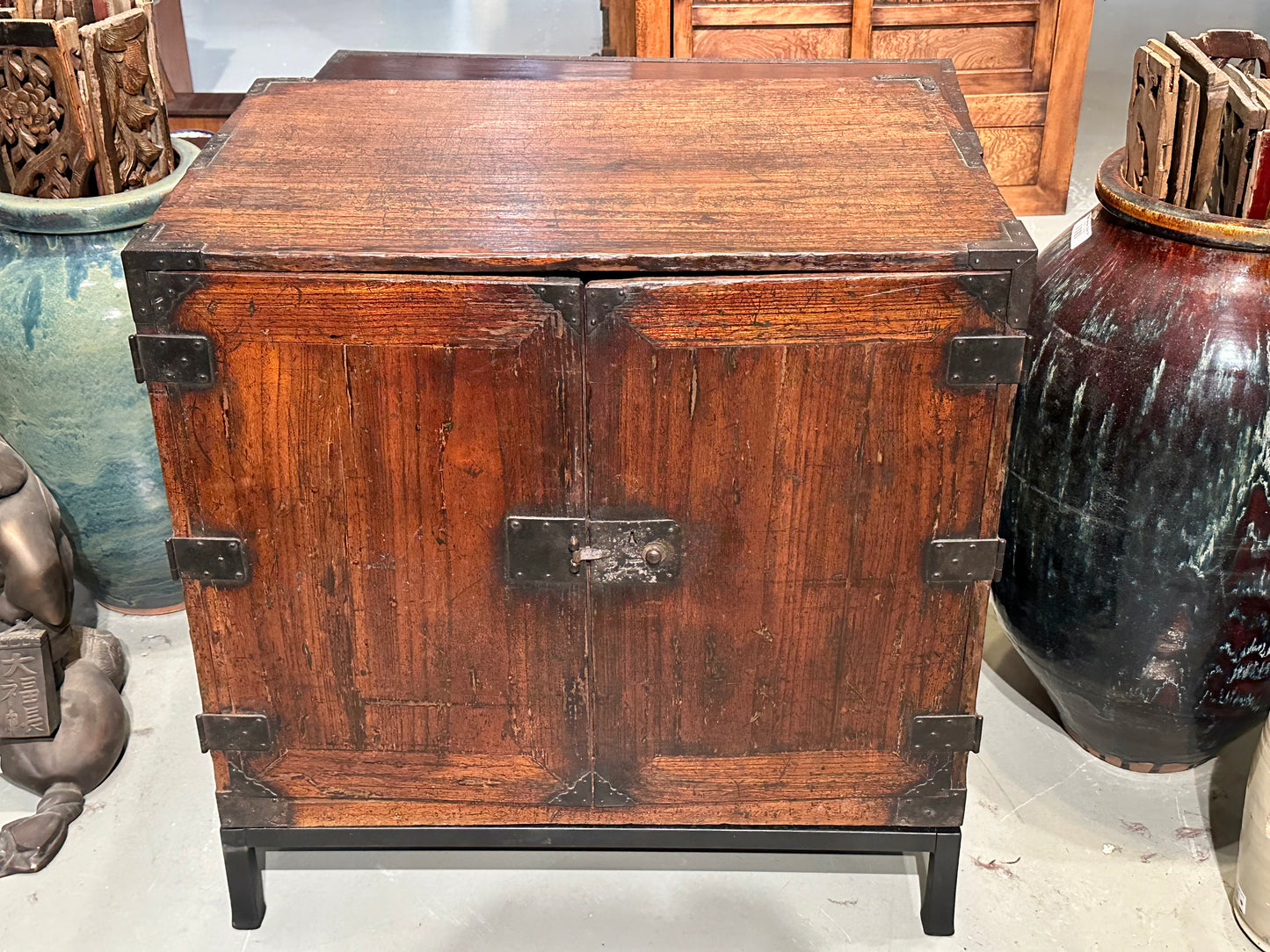 Antique Japanese Rare Early Edo Era (dated 1675!) Document Tansu 30"H