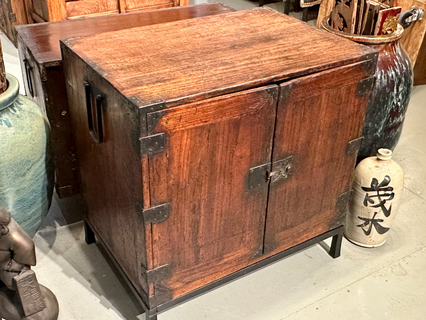 Antique Japanese Rare Early Edo Era (dated 1675!) Document Tansu 30"H