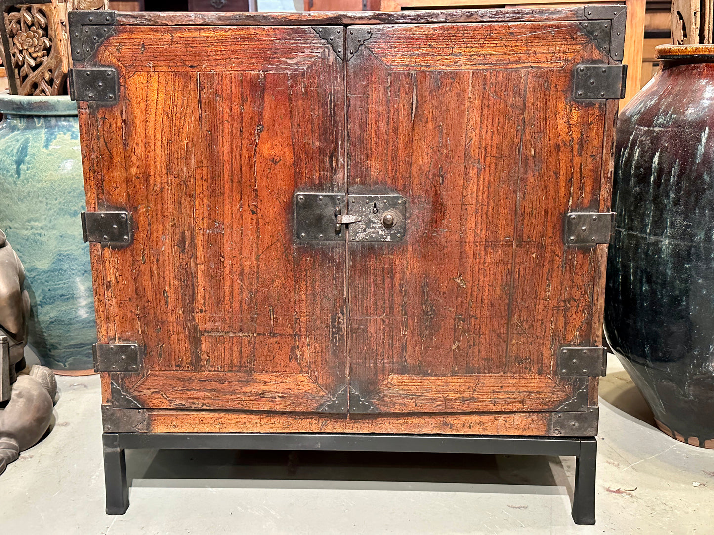 Antique Japanese Rare Early Edo Era (dated 1675!) Document Tansu 30"H