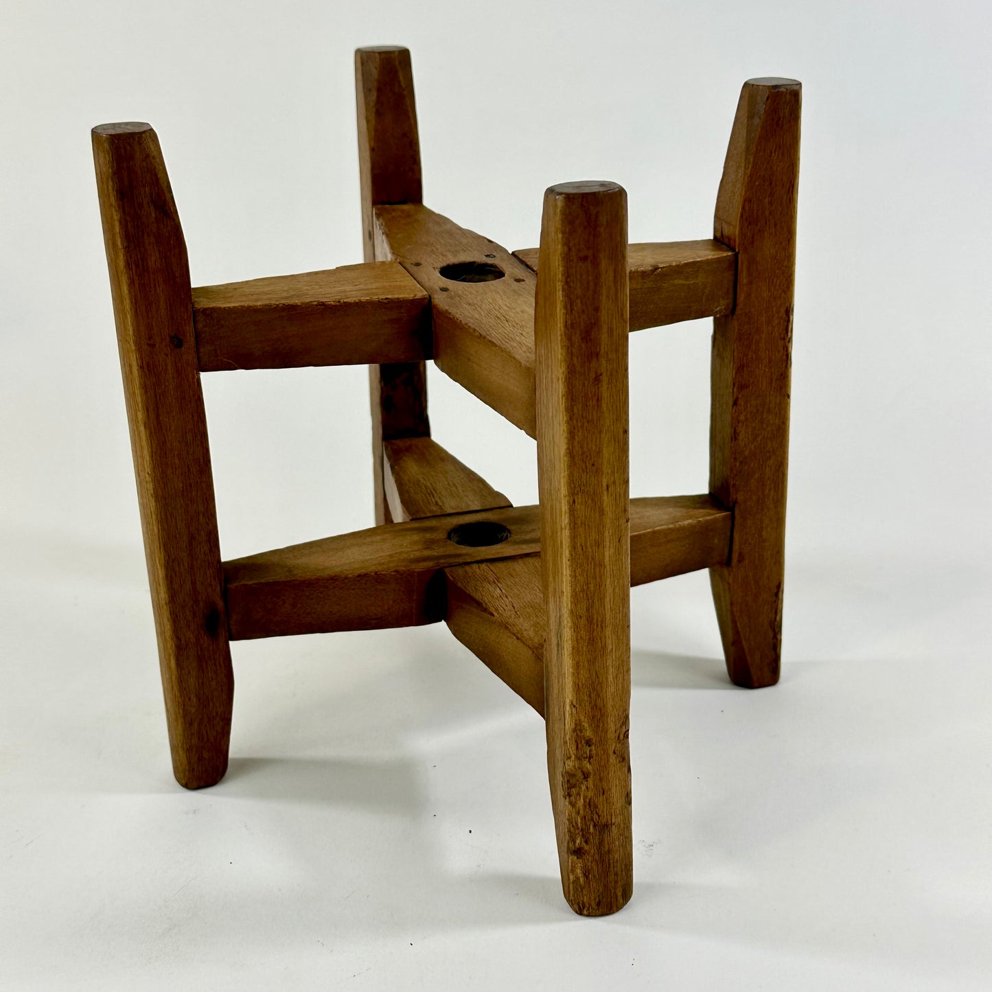 Antique Japanese Meiji 1800's Wooden Silk Spindles Sugi Wood
