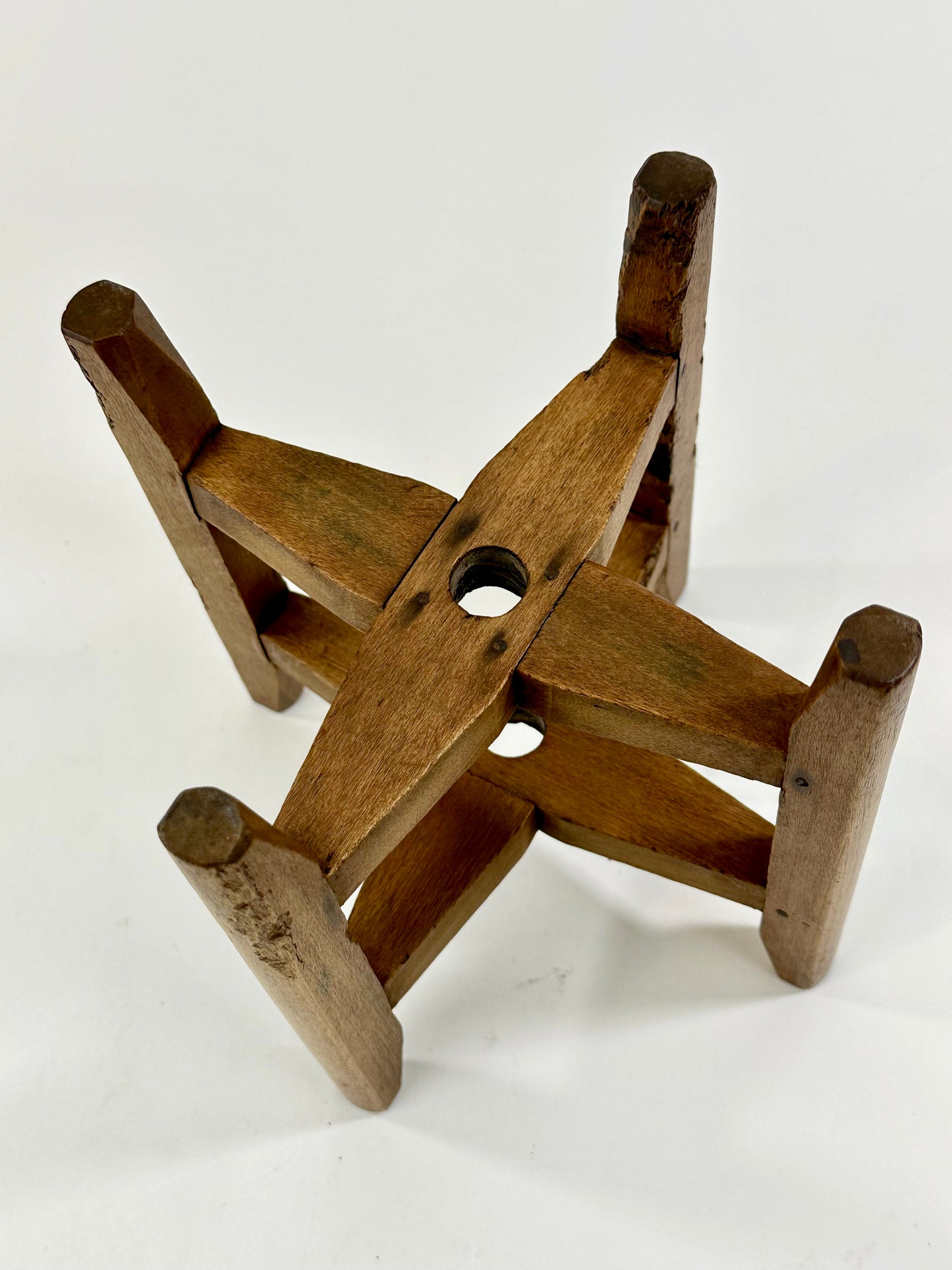 Antique Japanese Meiji 1800's Wooden Silk Spindles Sugi Wood