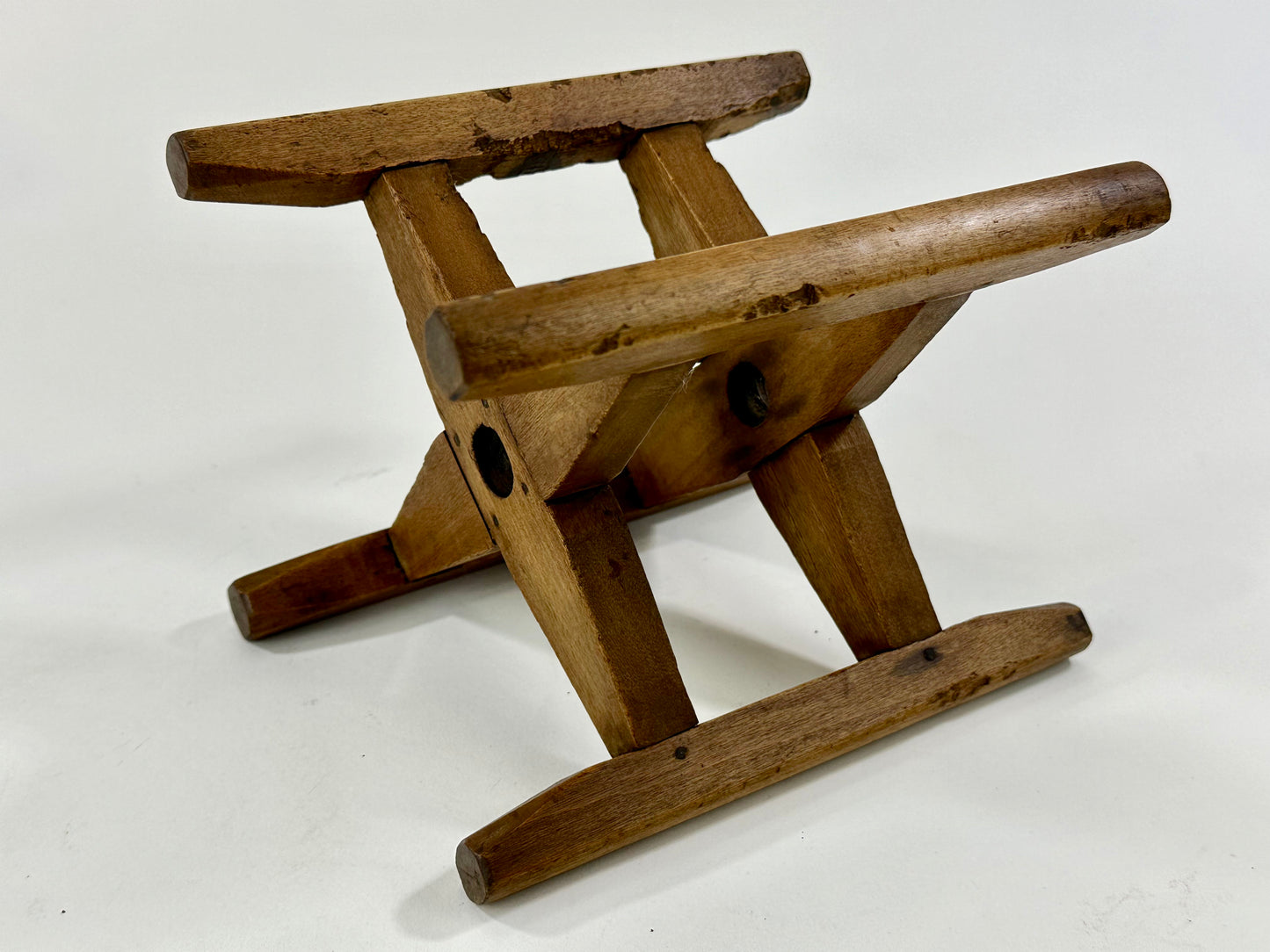Antique Japanese Meiji 1800's Wooden Silk Spindles Sugi Wood