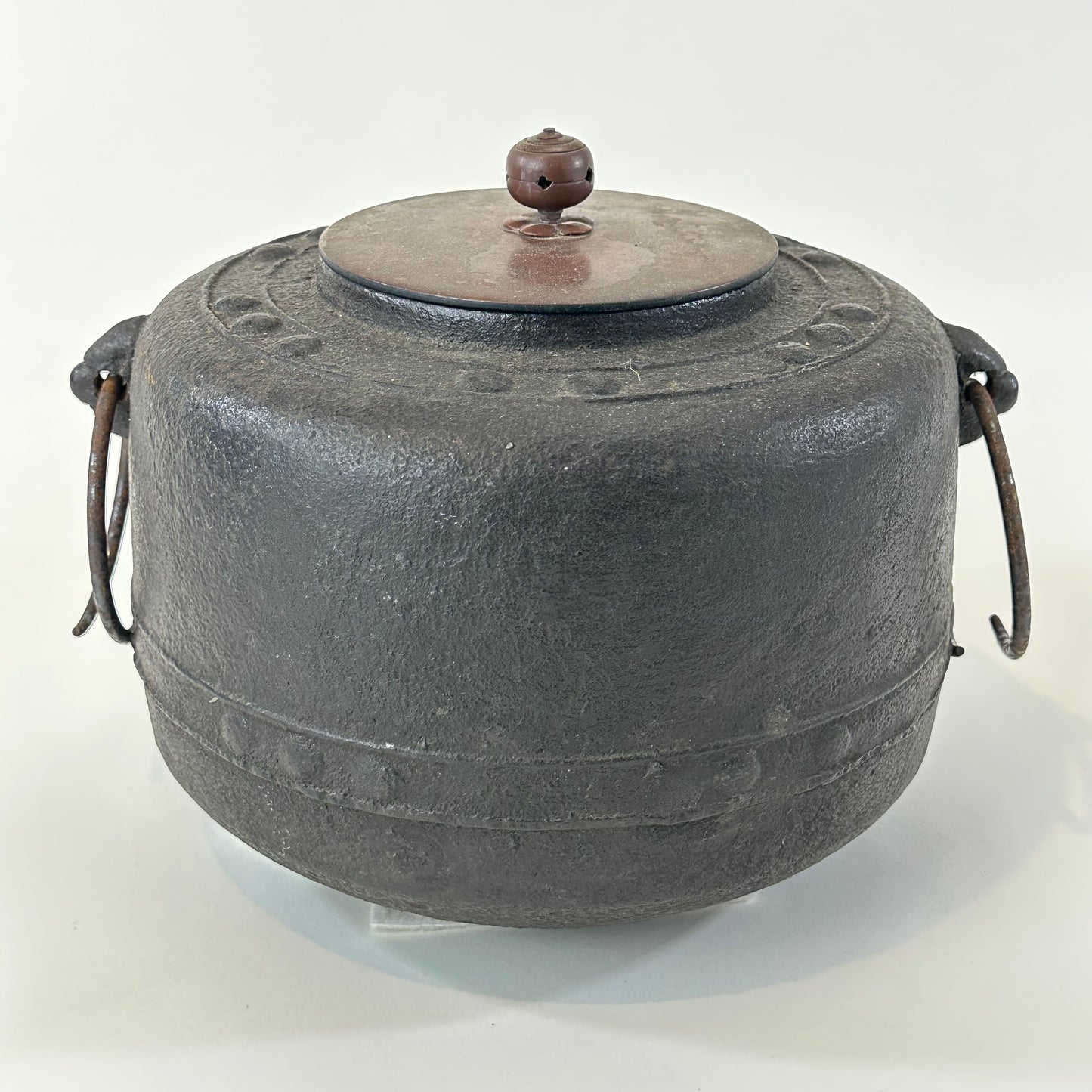 Vintage Japanese Cast Iron Tea Ceremony Kama Kettle 15"