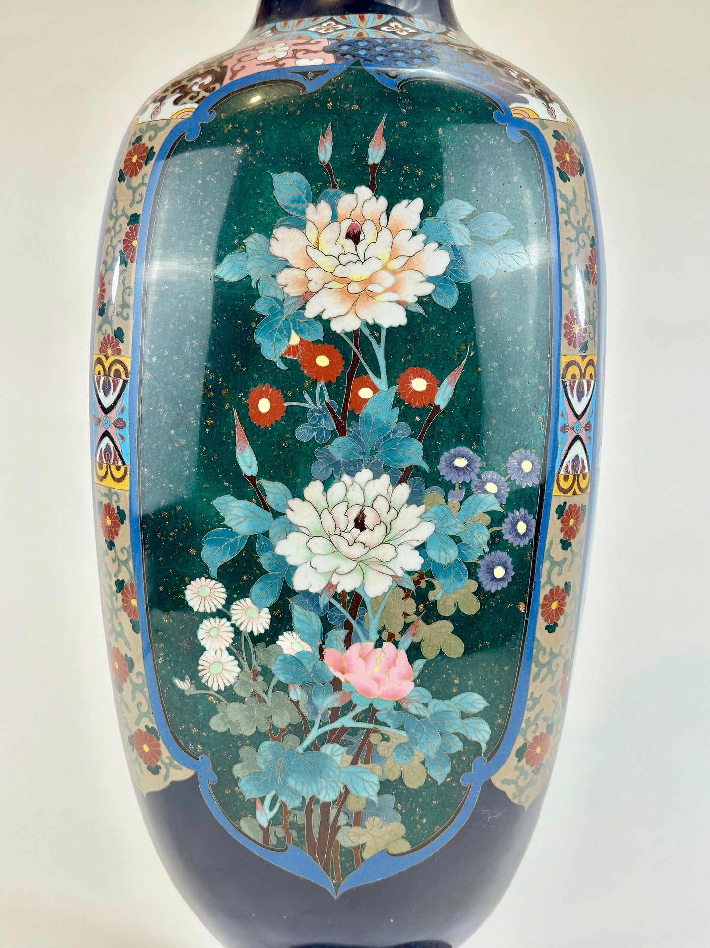 Very Rare Antique Japanese Meiji Era (late 1800's) Cloisonné Vase 24"