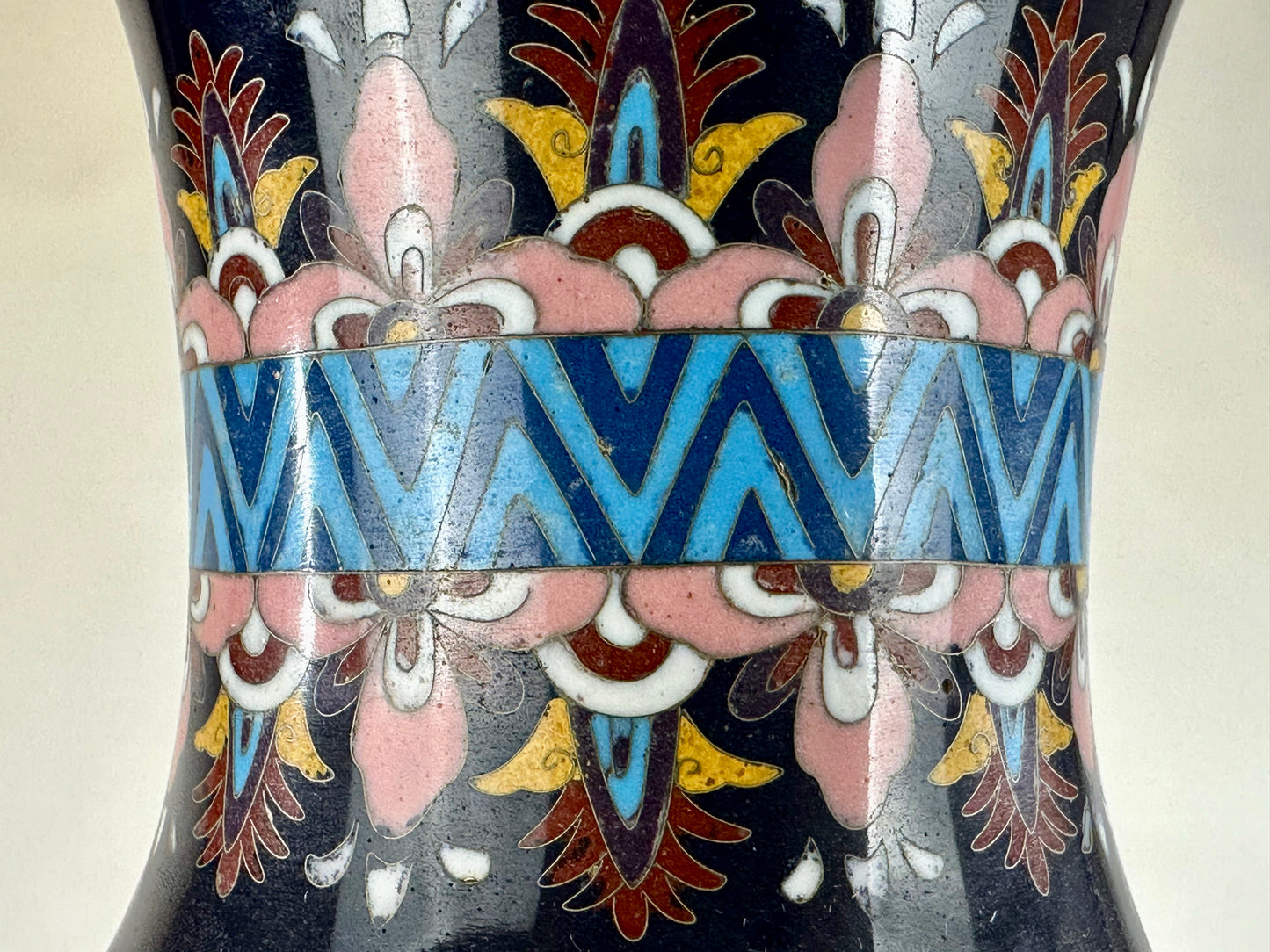 Very Rare Antique Japanese Meiji Era (late 1800's) Cloisonné Vase 24"