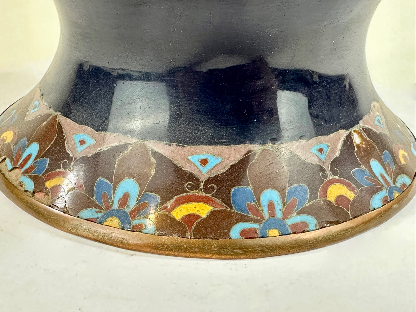 Very Rare Antique Japanese Meiji Era (late 1800's) Cloisonné Vase 24"