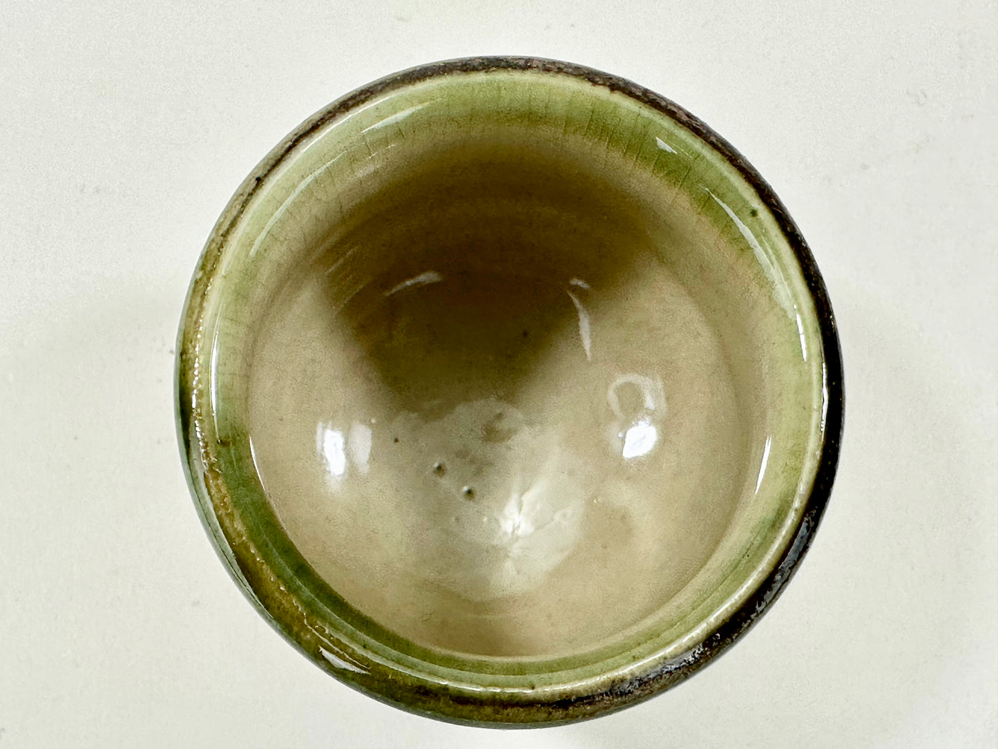 Vintage Japanese Late Showa Era Pottery Sake Cup 2"