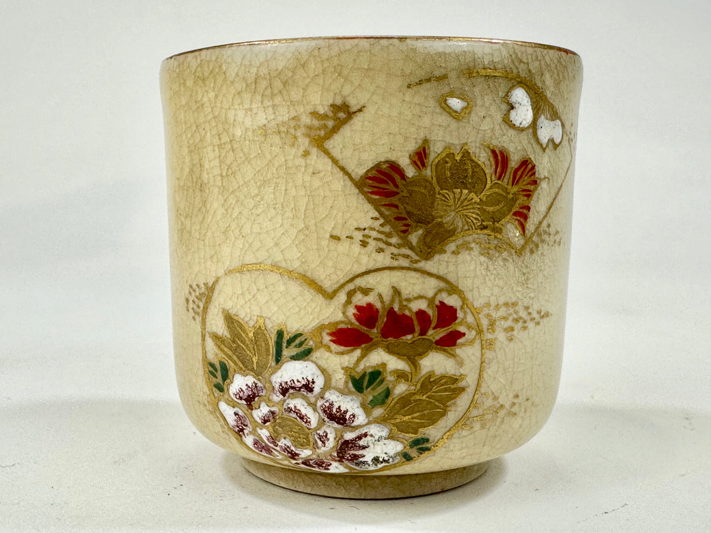 Vintage Japanese Taisho Era c.1920's Ceramic Sakazuki Sake Cup 2.25" Signed
