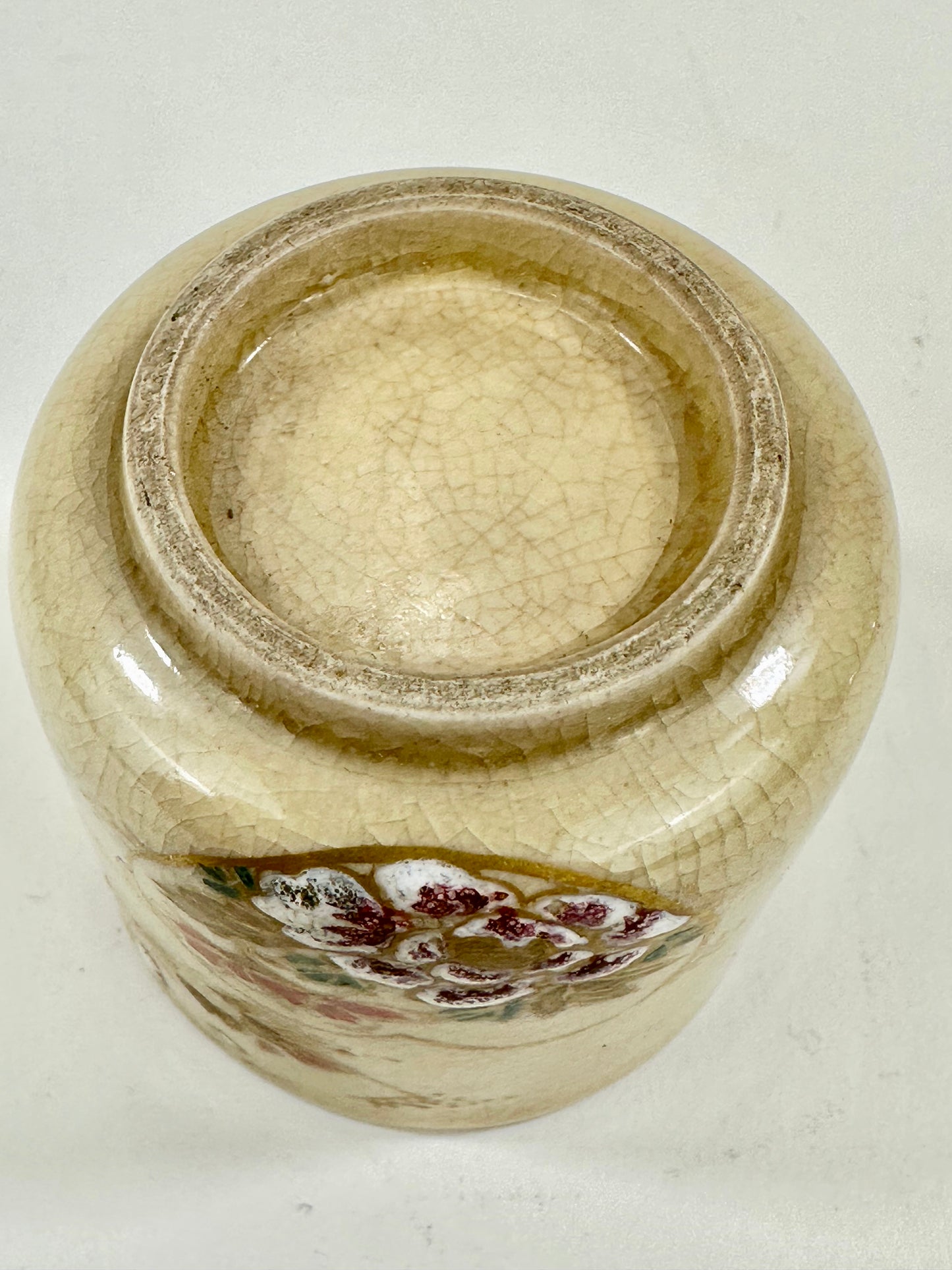 Vintage Japanese Taisho Era c.1920's Ceramic Sakazuki Sake Cup 2.25" Signed