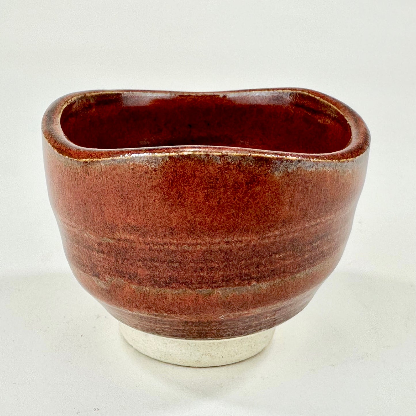 Vintage Japanese Late Showa Era Pottery Sake Cup Signed 2.25"