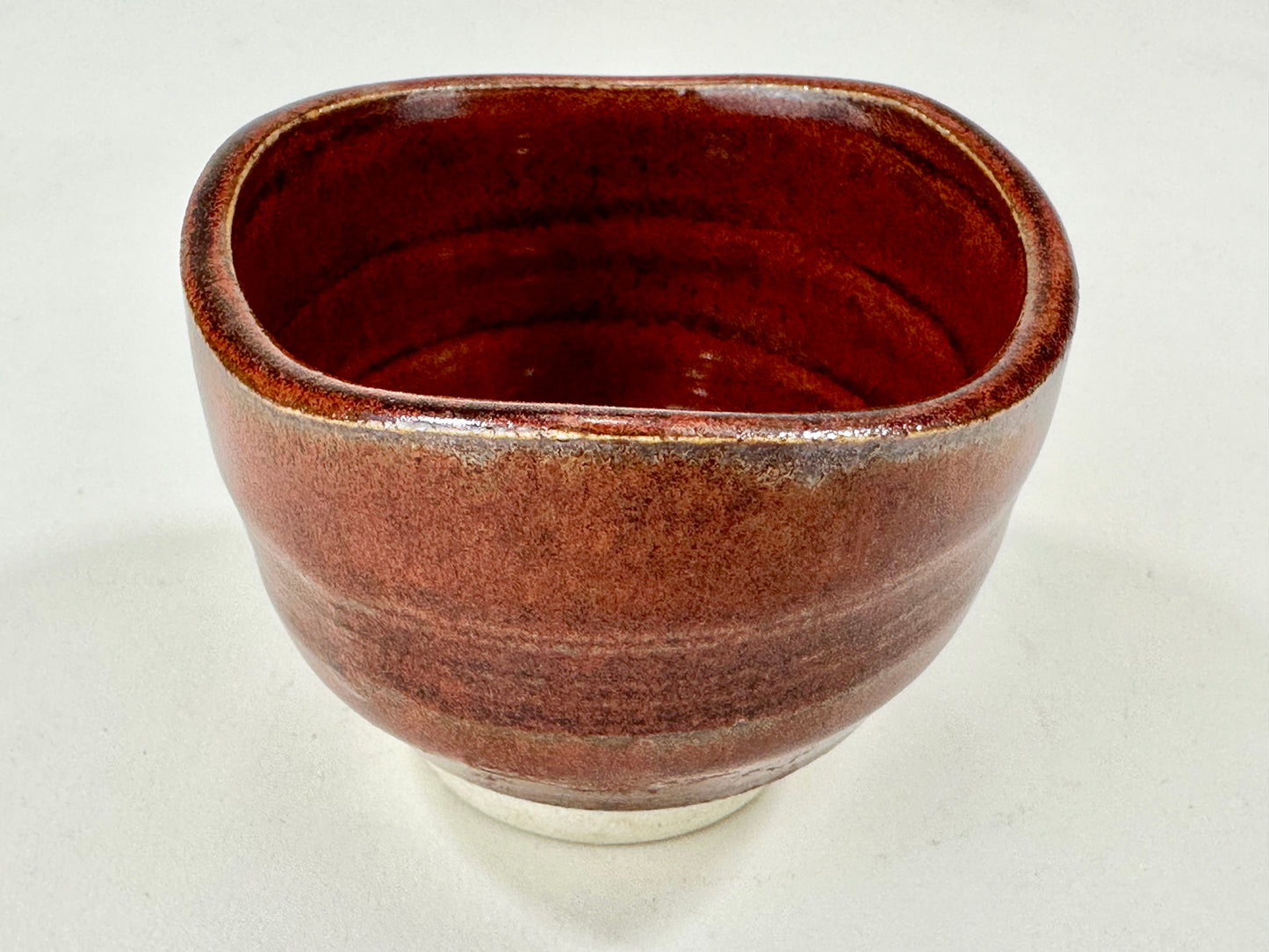 Vintage Japanese Late Showa Era Pottery Sake Cup Signed 2.25"