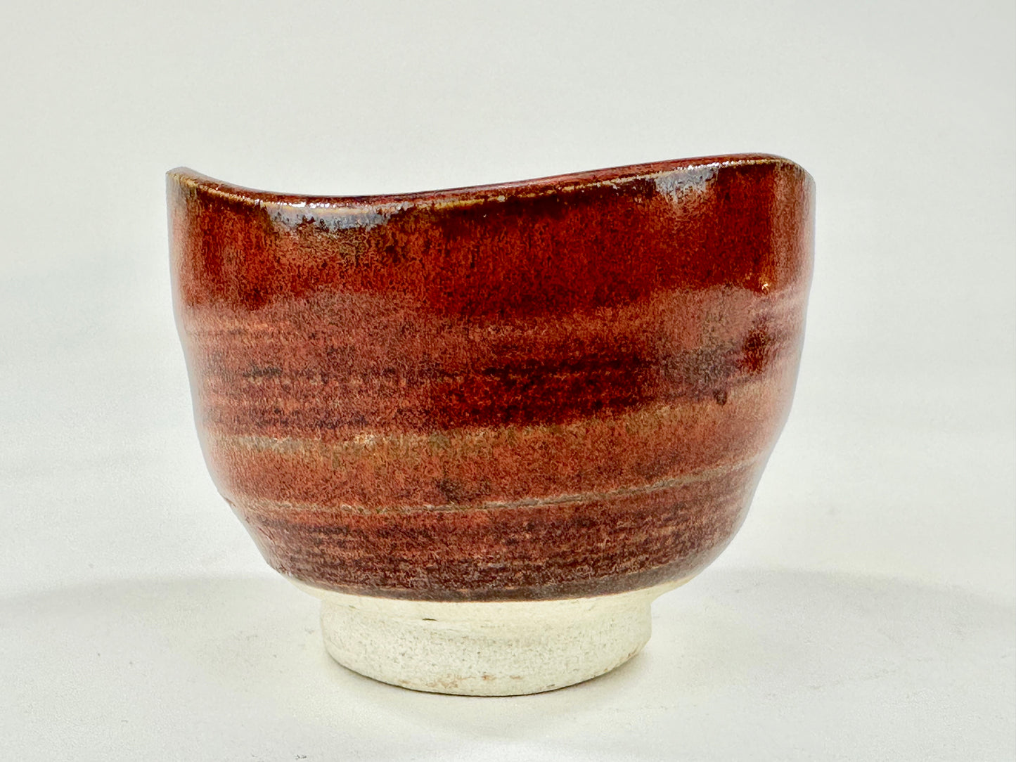 Vintage Japanese Late Showa Era Pottery Sake Cup Signed 2.25"