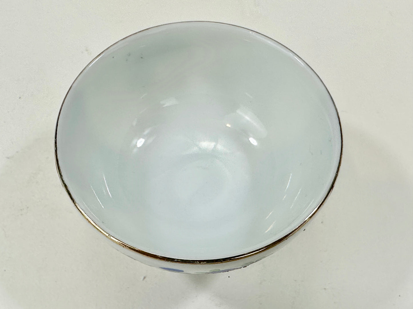Vintage Japanese Showa Era c.1950's Kutani Ceramic Sakazuki Sake Cup