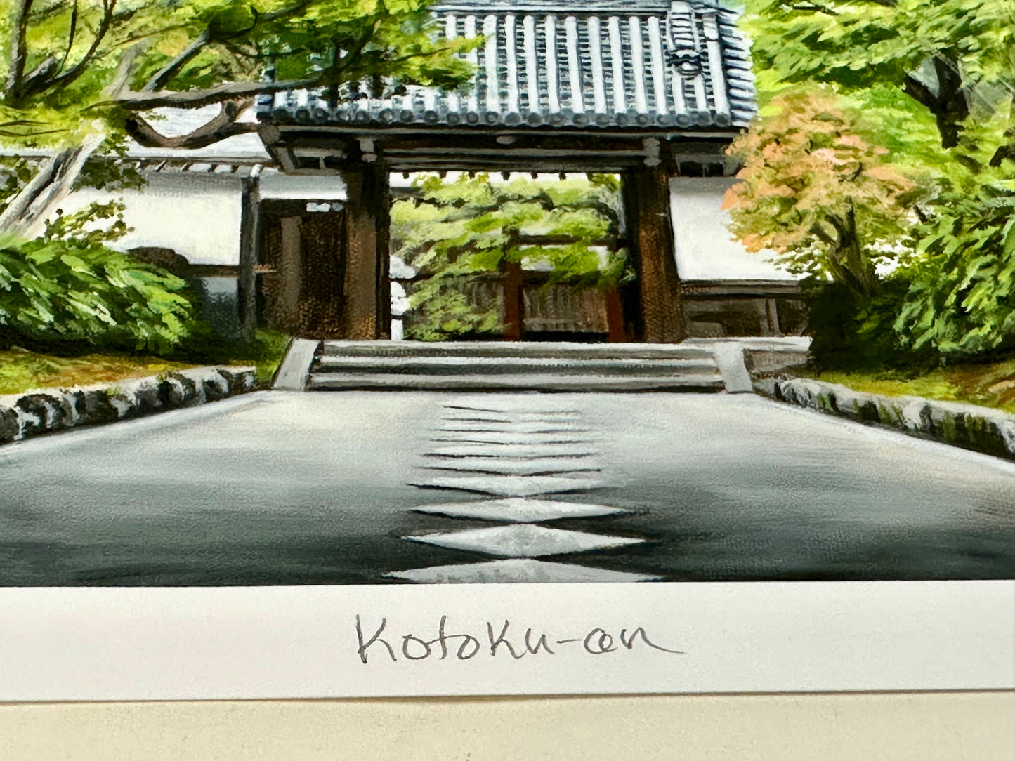 Giclée Print Signed by Laura Virgin "Kotoku-an" Limited Edition 9"x11"