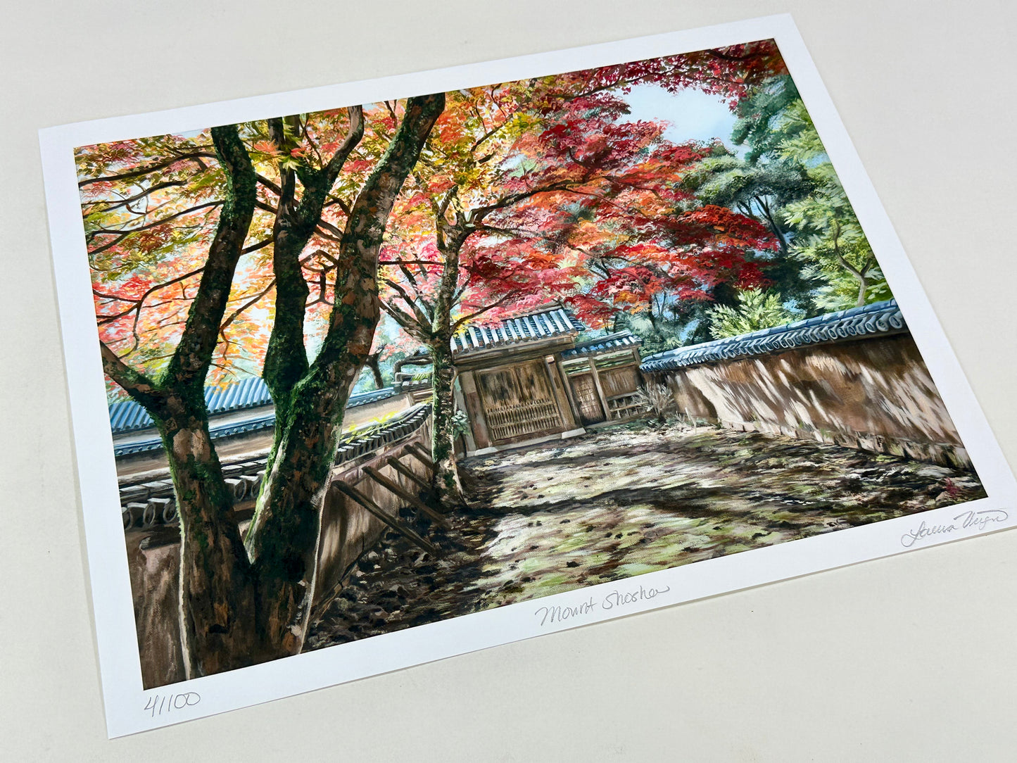 Giclée Print Signed by Laura Virgin "Mt Shosha" Limited Edition 10"x13"