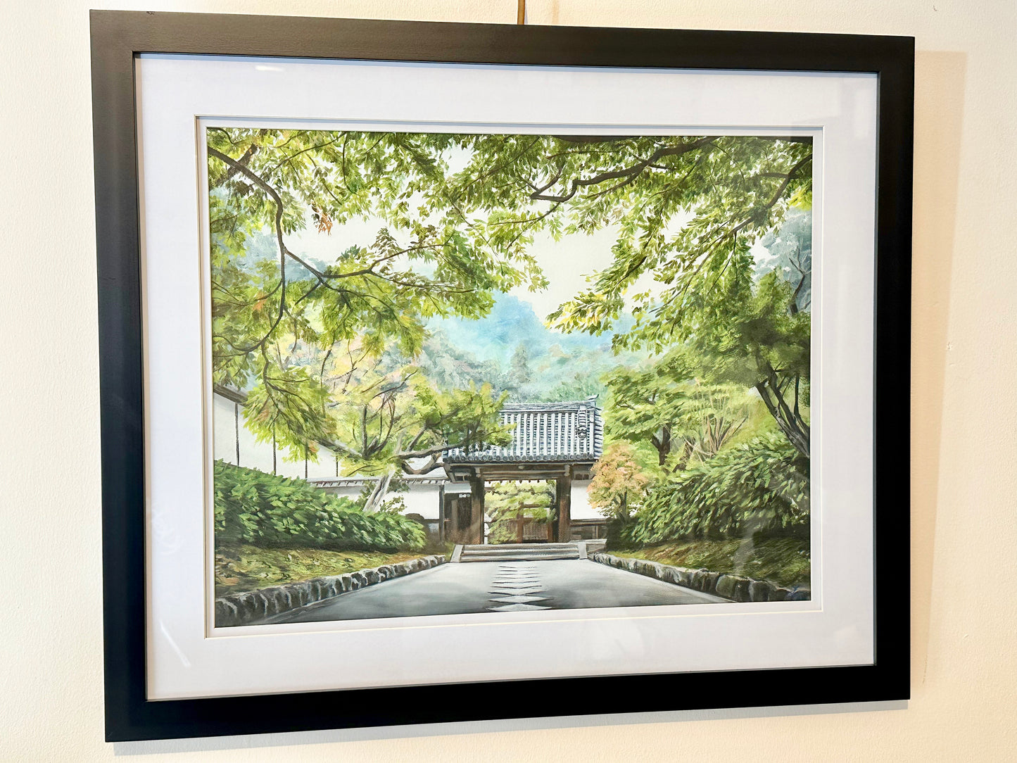 Giclée Print by Laura Virgin "Kotoku-an" Framed 26"x22"