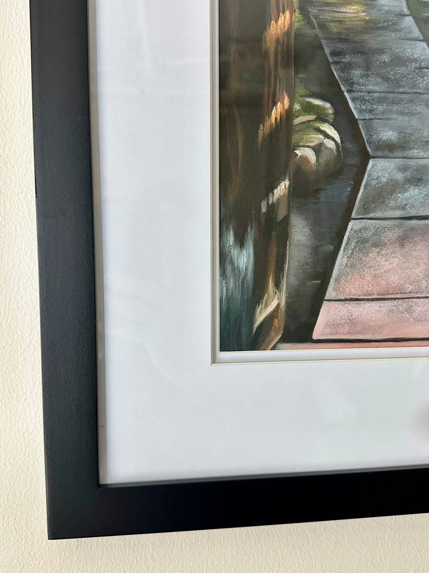 Giclée Print by Laura Virgin "Gion" Framed 26"x32" Geisha Kyoto