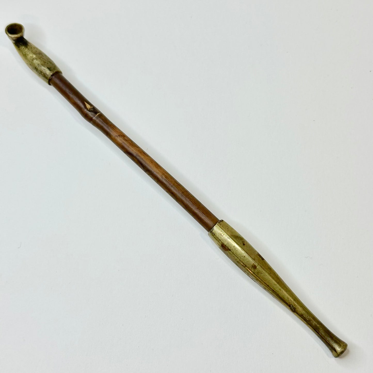 Antique Meiji Era c1890's Japanese Bronze Signed Kiseru 煙管 Good Draw 8.5"