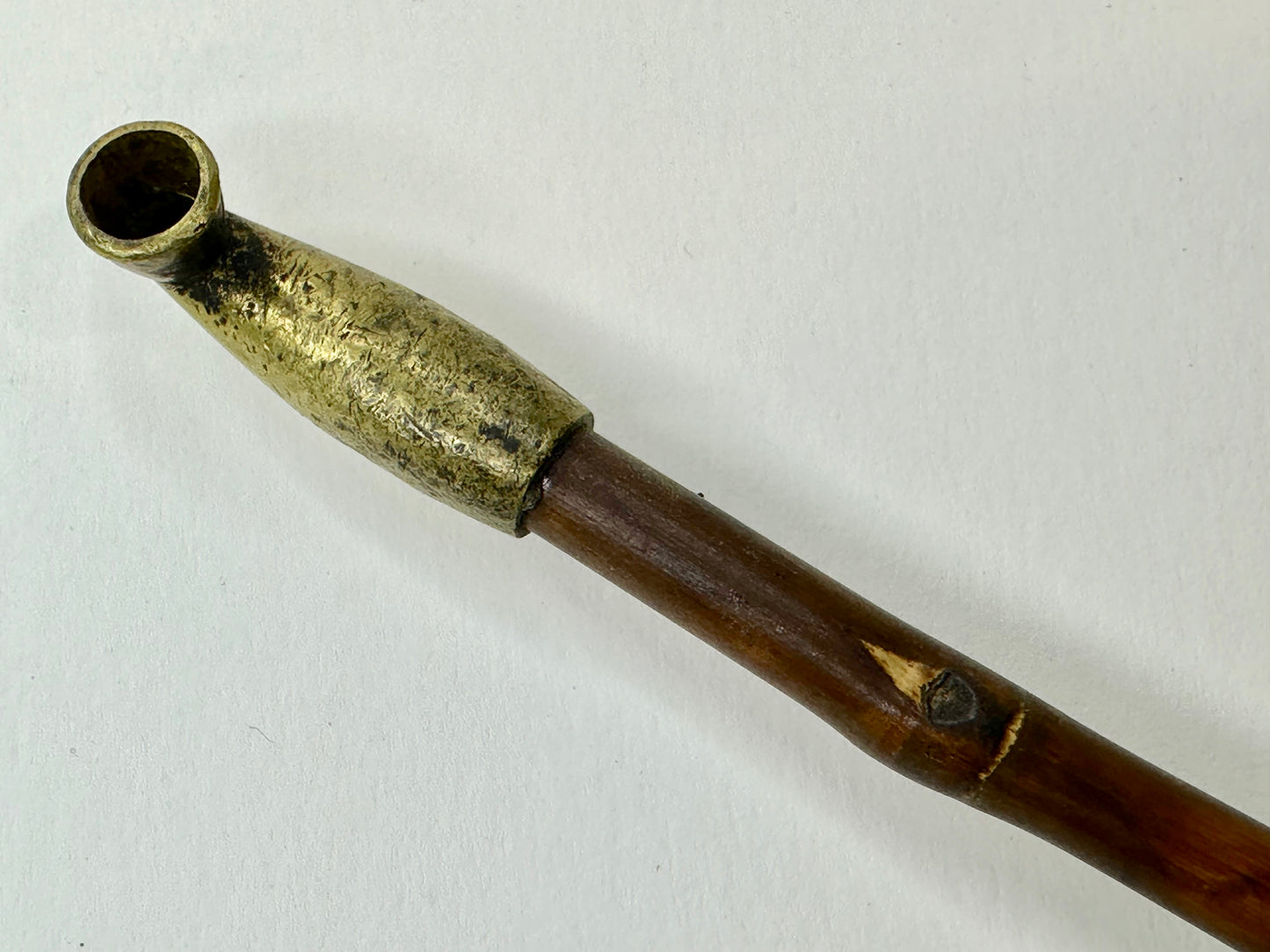 Antique Meiji Era c1890's Japanese Bronze Signed Kiseru 煙管 Good Draw 8.5"