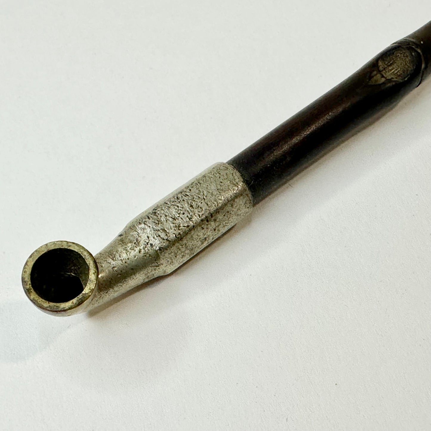 Antique Meiji Era c1870's Japanese Bronze Signed Kiseru Good Draw 9.5"