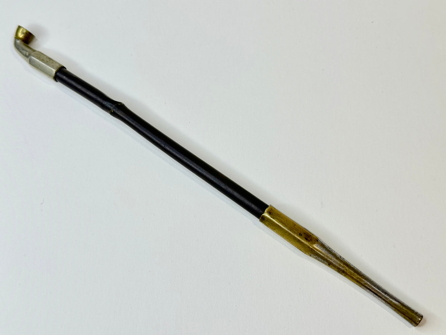 Antique Meiji Era c1870's Japanese Bronze Signed Kiseru Good Draw 9.5"