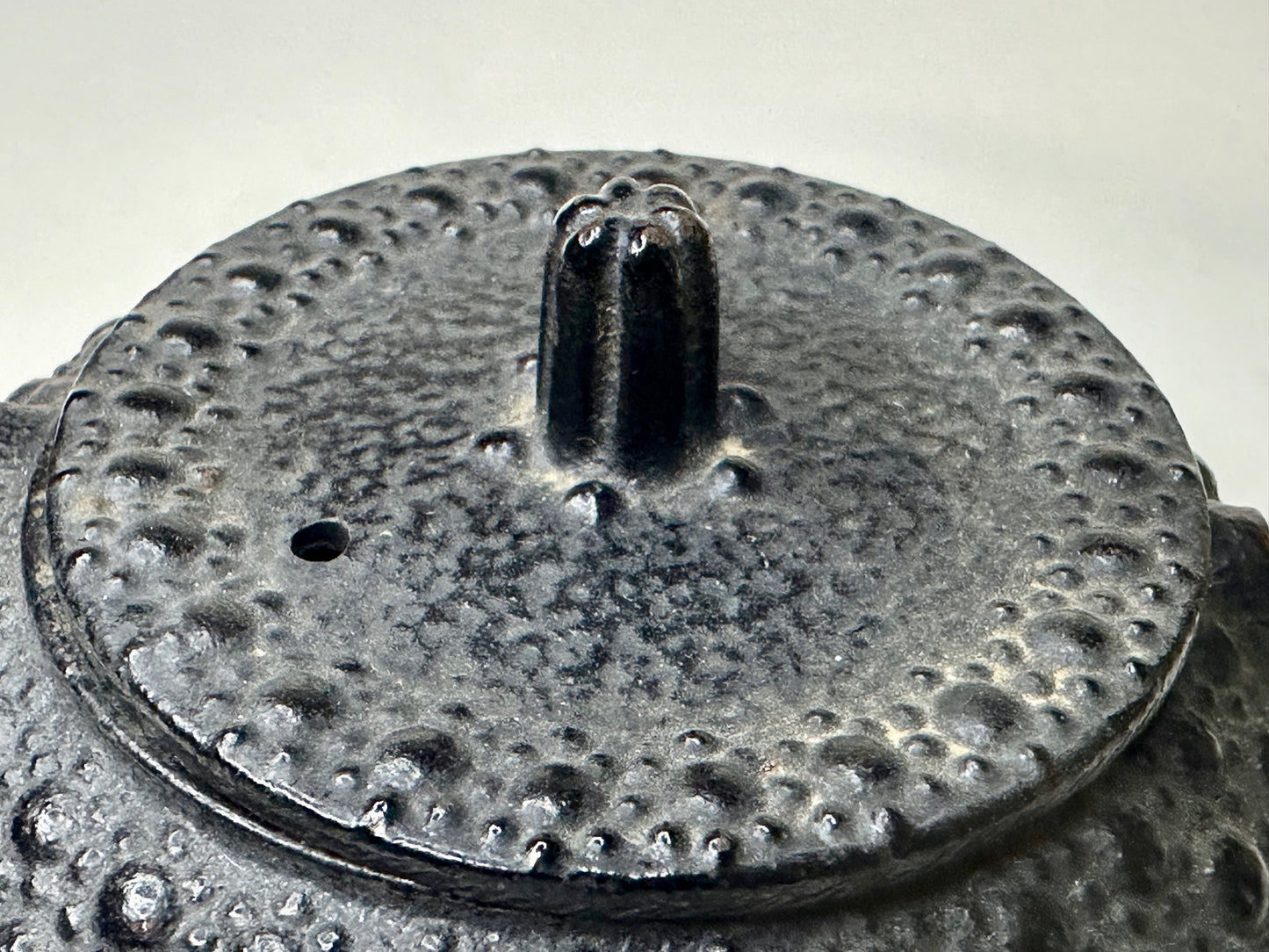 Vintage Japanese Mini Iron Tea Kettle Tetsubin Enamel Lined Interior 4.5"