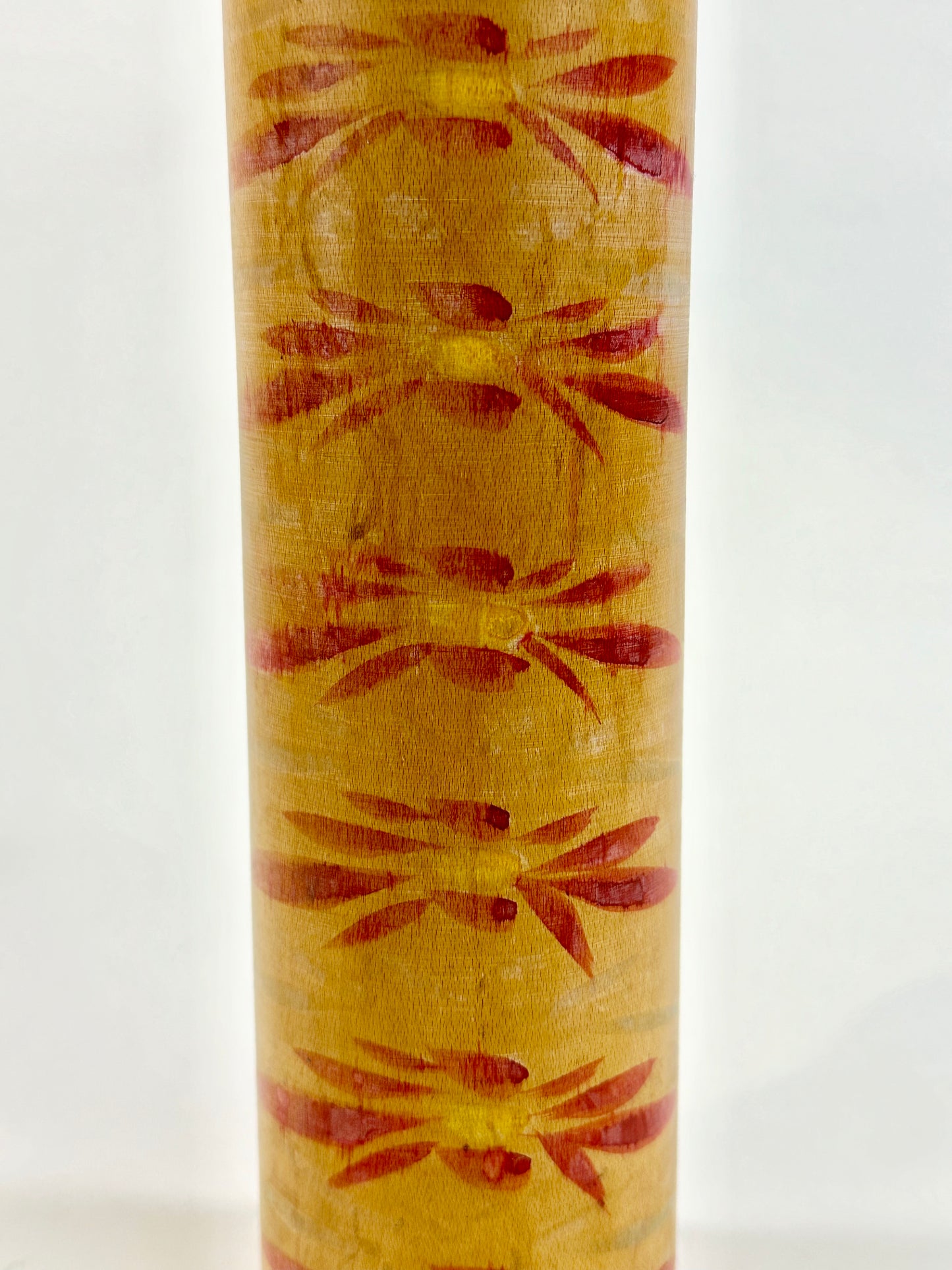 Vintage Japanese Kokeshi Doll Wooden Signed by Artist 12" Hand Painted