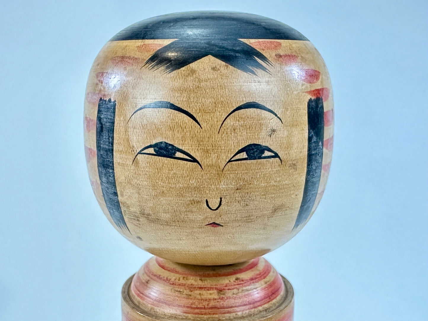 Vintage Japanese Kokeshi Doll Wooden Signed by Artist 12" Hand Painted