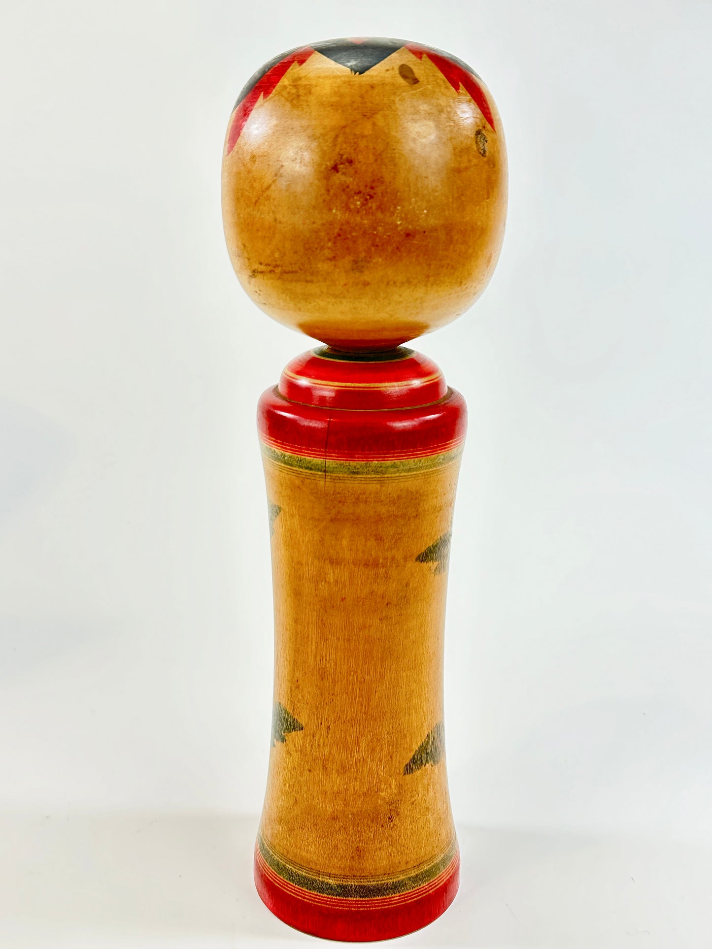 Vintage Japanese Kokeshi Doll Wooden Signed by Artist 12" Hand Painted
